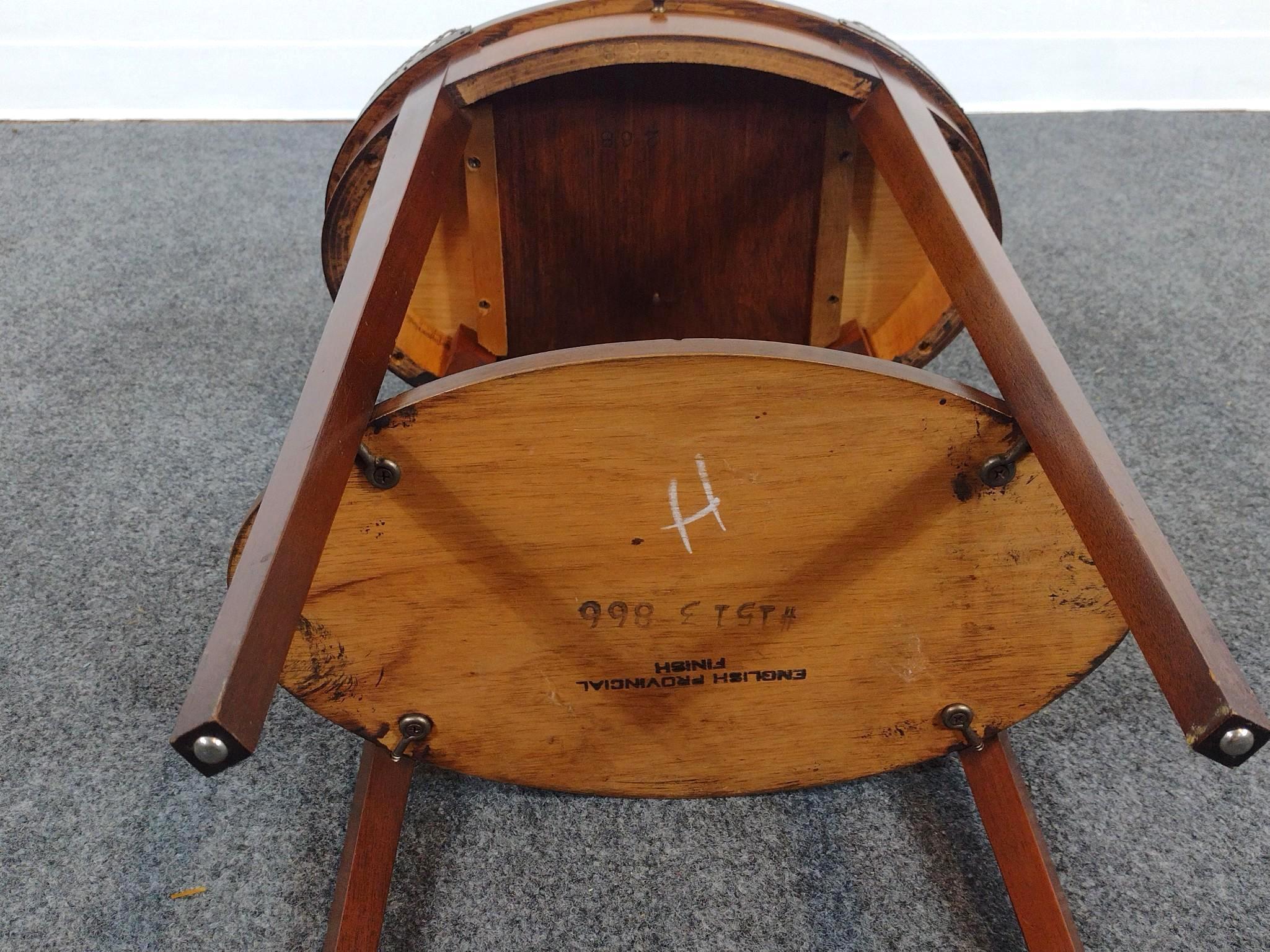 French Empire Style Marquetry Side Table