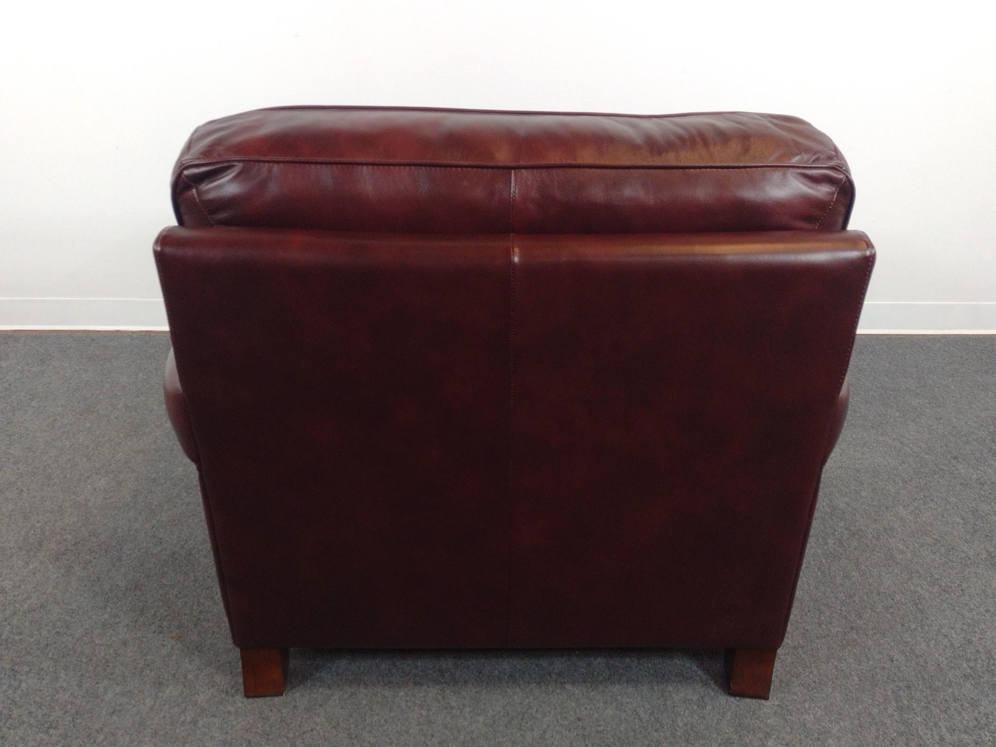 Oversized Faux Leather Arm Chair