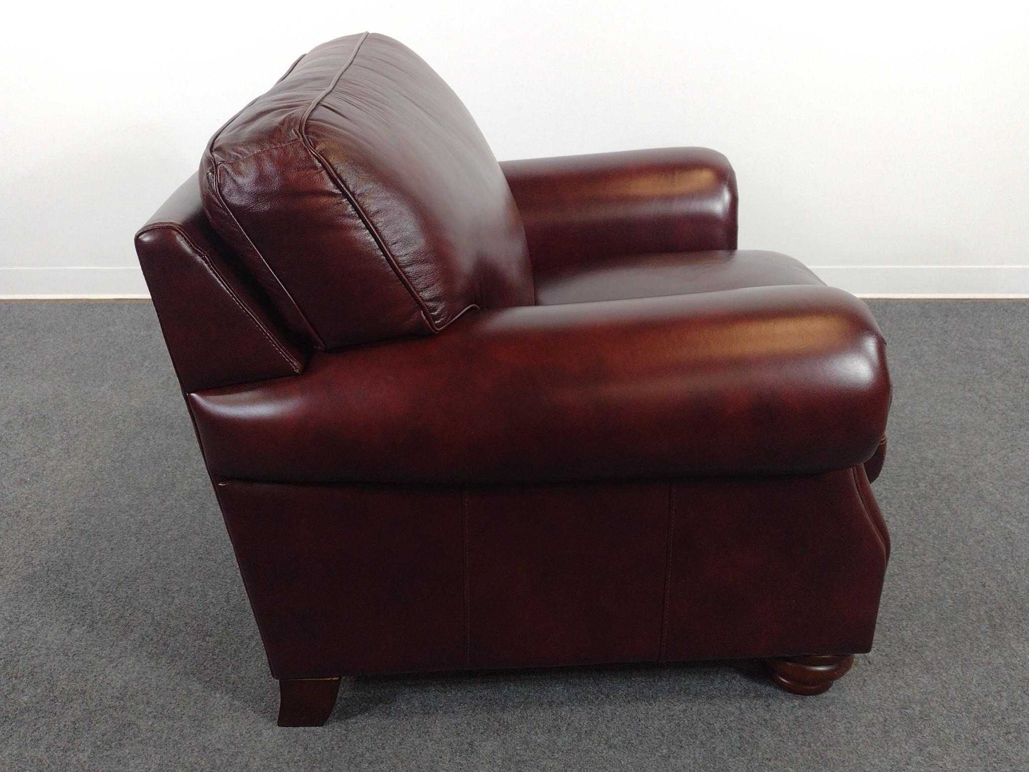 Oversized Faux Leather Arm Chair