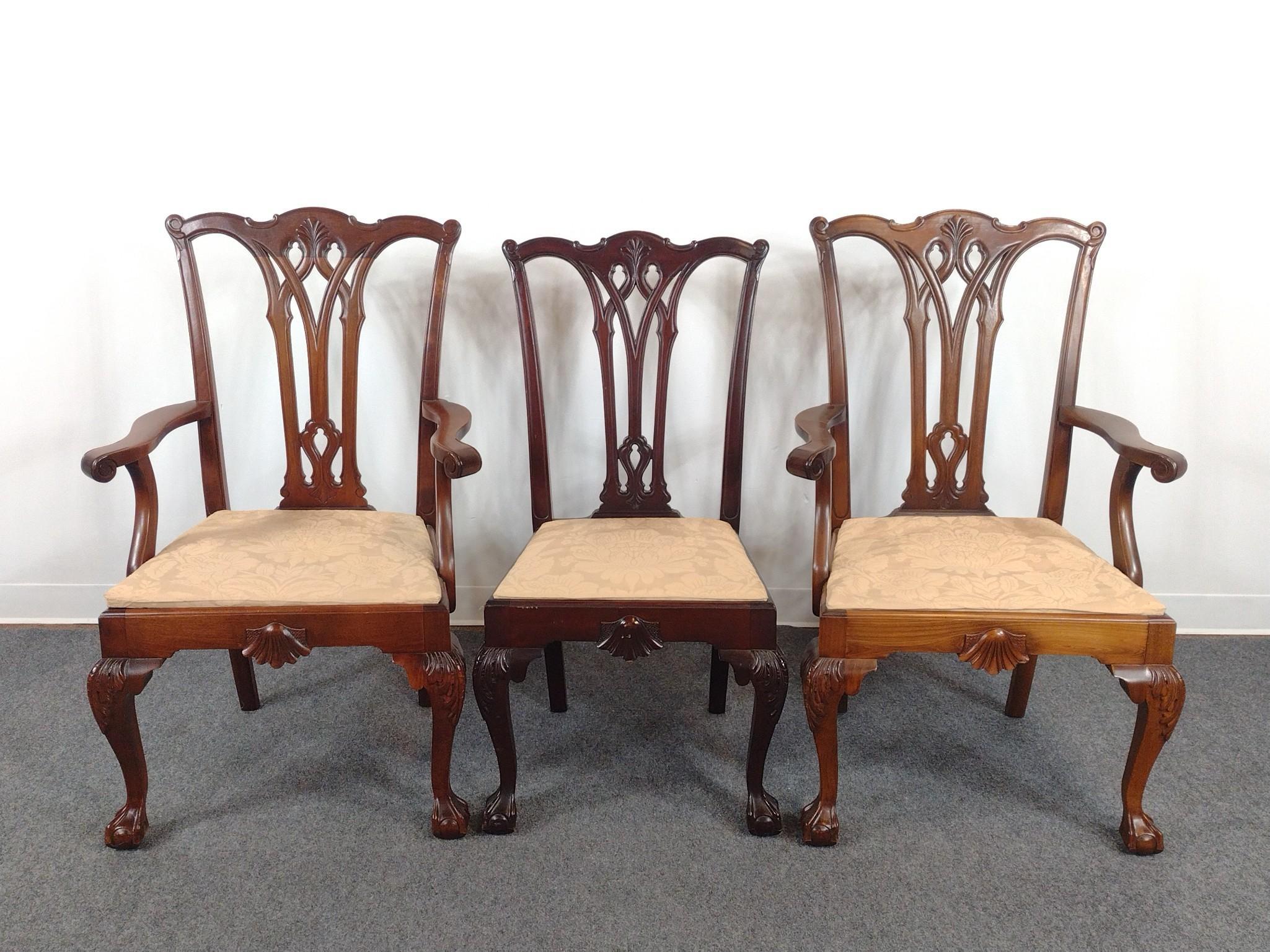 3 Chippendale Style Chairs