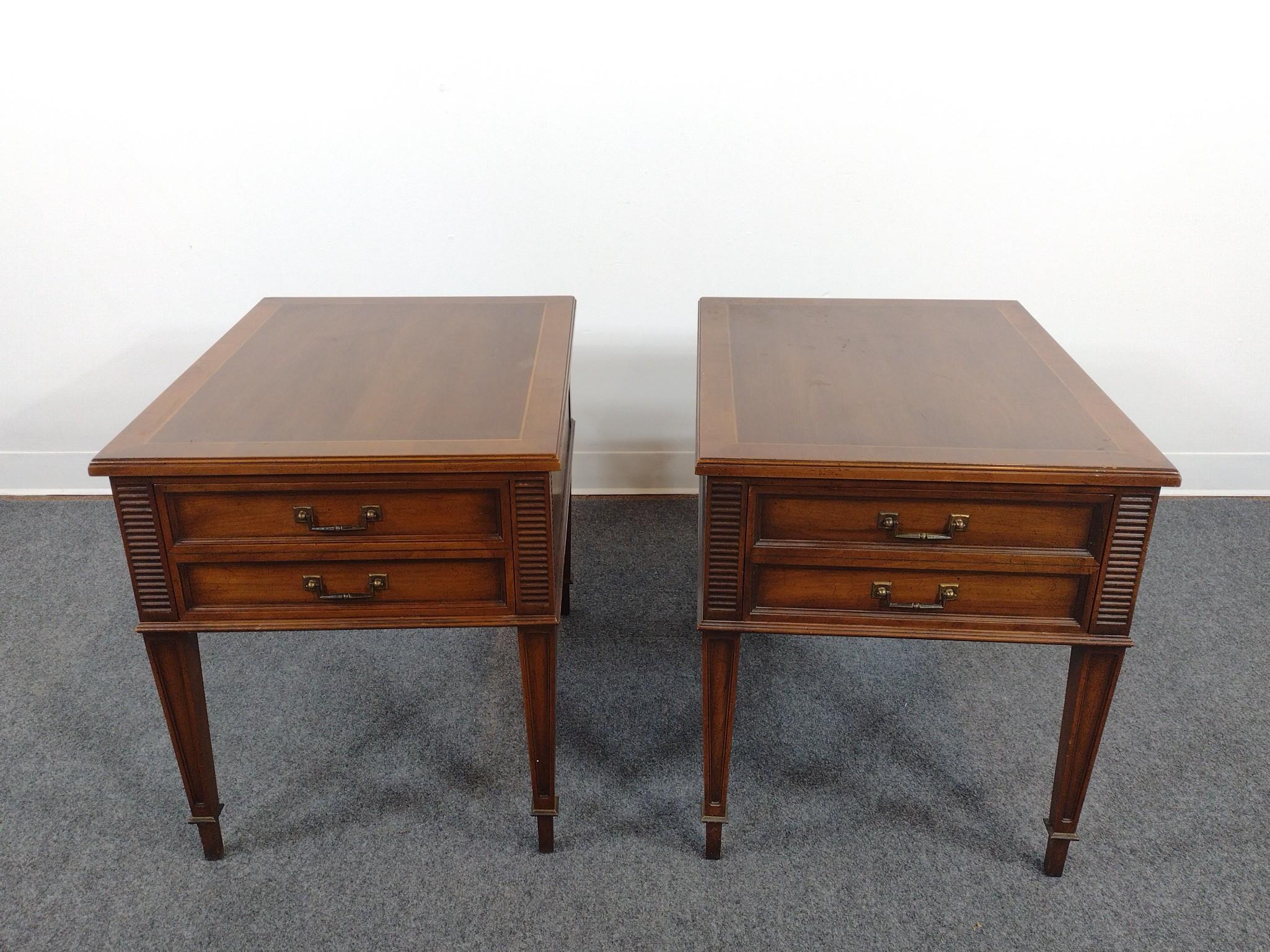 Henredon Marble Top Coffee Table and Pair of End Tables