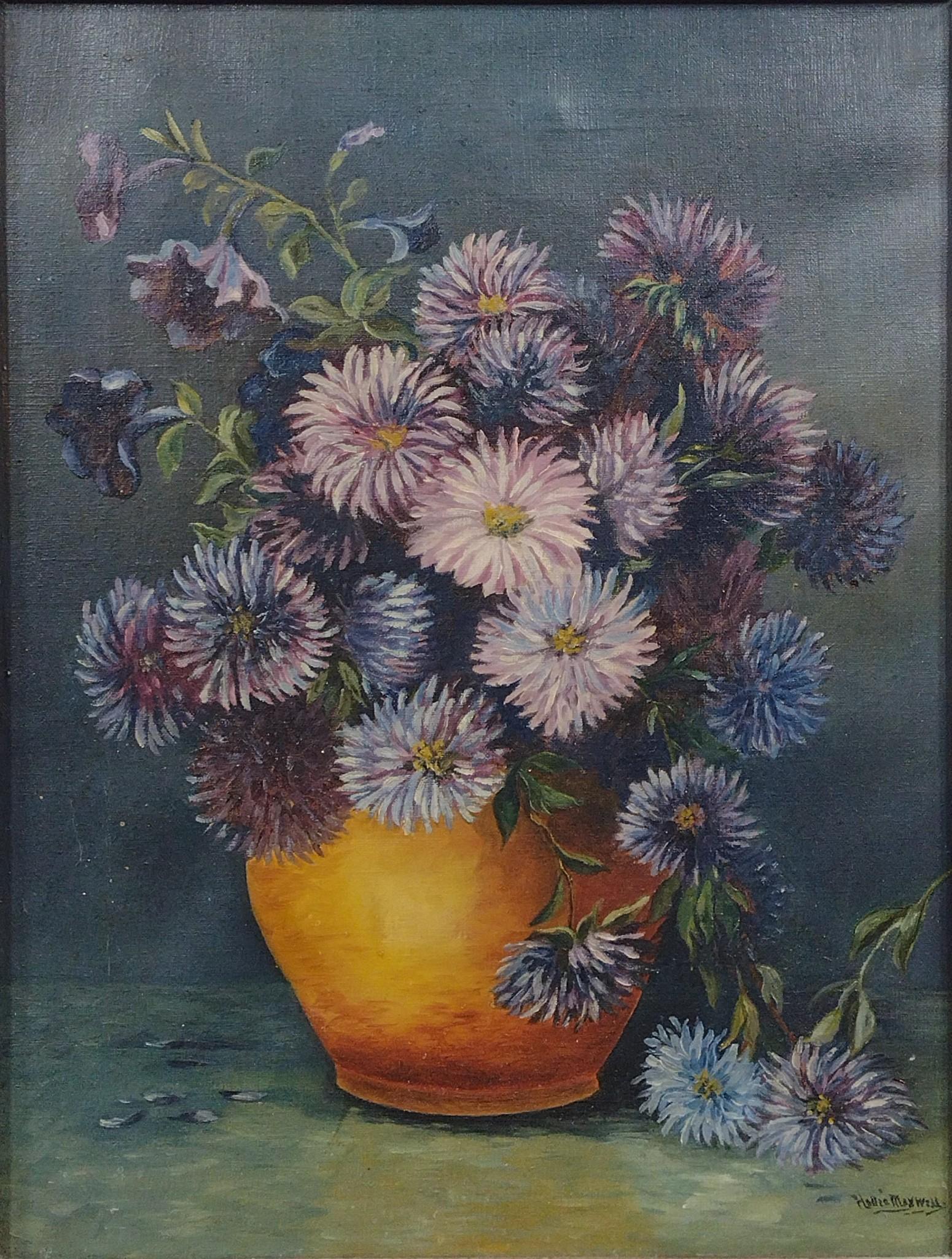 Hallie Maxwell 1920's Oil on Canvas Painting