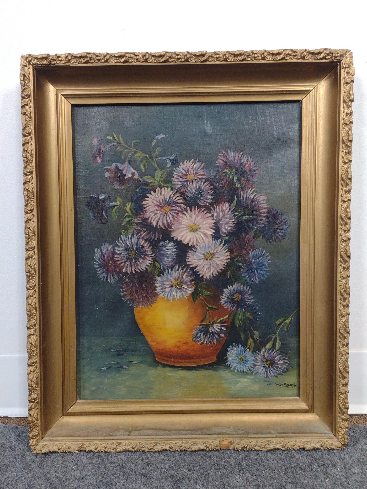 Hallie Maxwell 1920's Oil on Canvas Painting