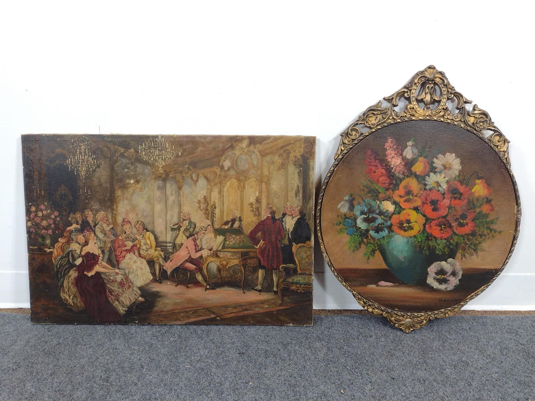 2 1920's Antique Oil Paintings
