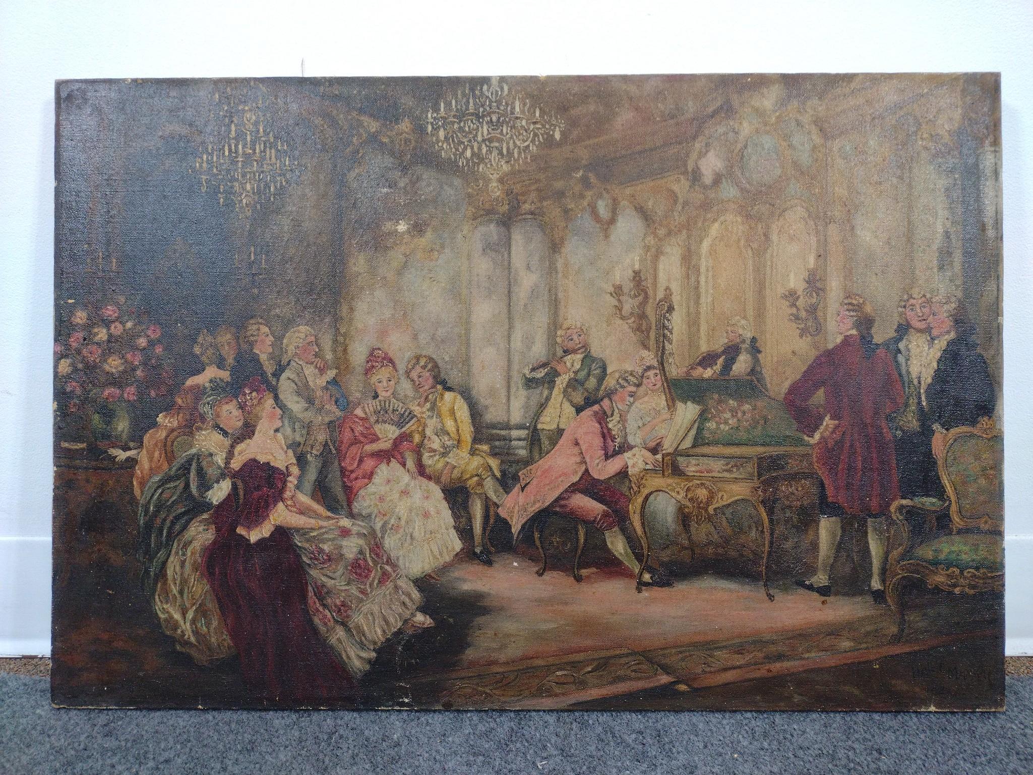 2 1920's Antique Oil Paintings