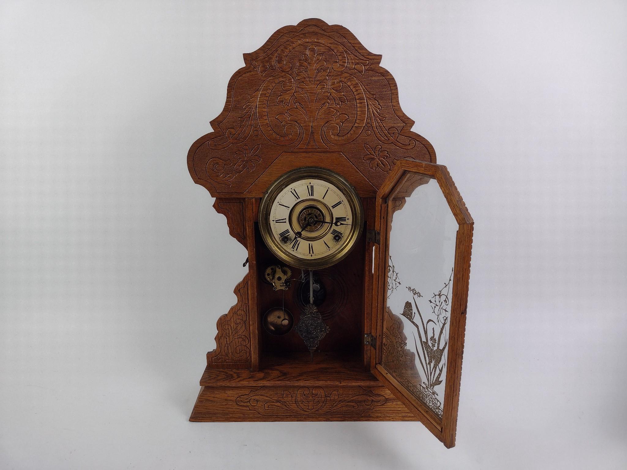 E. Ingraham Gingerbread Style Mantle Clock