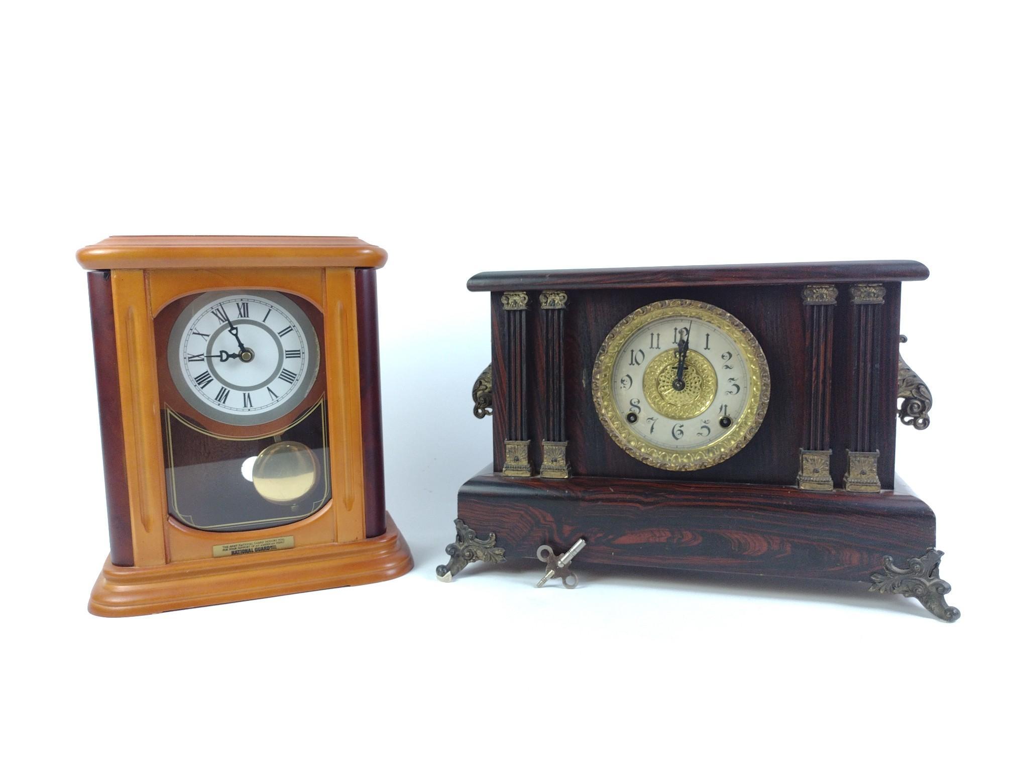 2 Mantle Clocks Incl. E. Ingraham Co.
