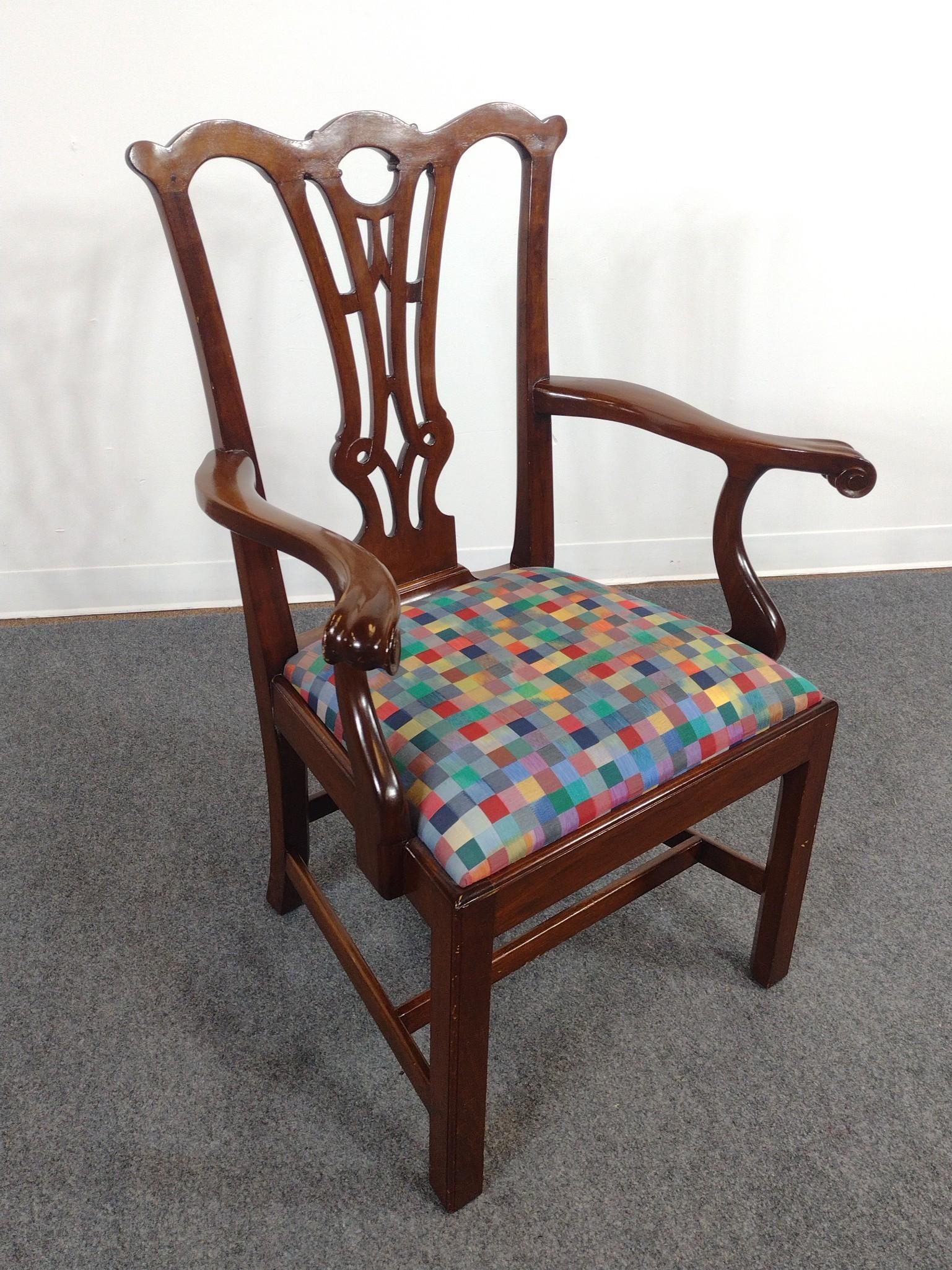 Chippendale Arm Chair & Candle Stand
