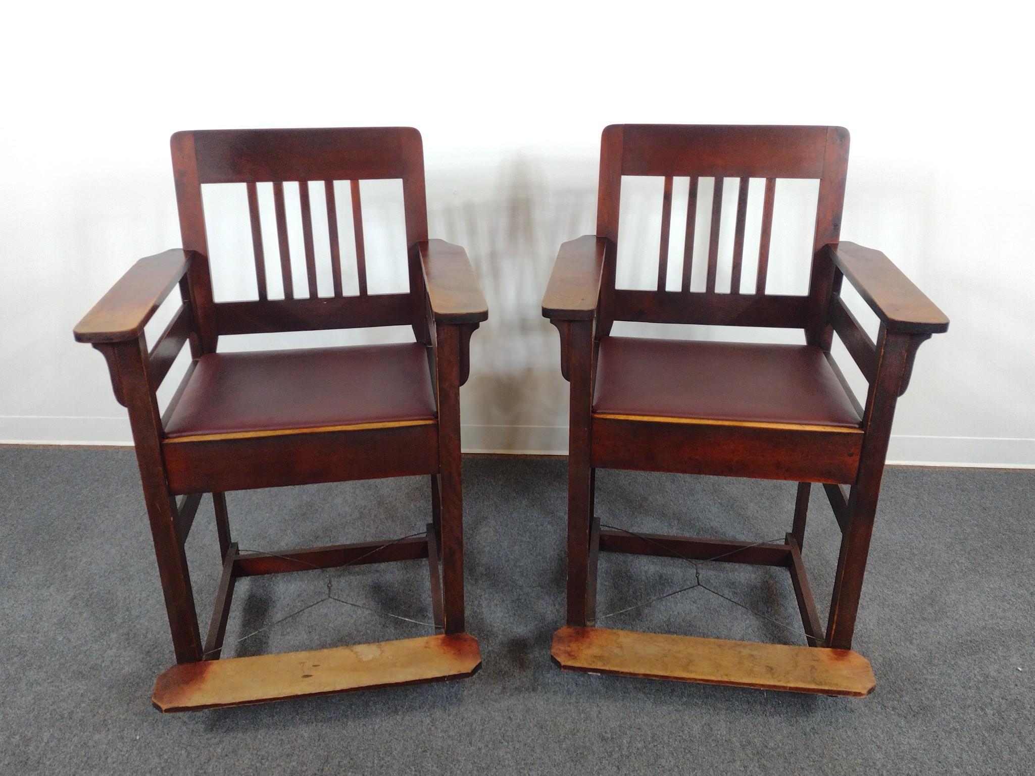 Pair of Billiard Spectator Chairs