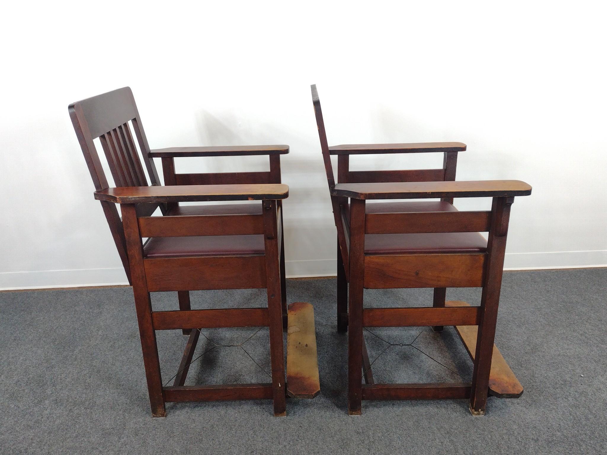 Pair of Billiard Spectator Chairs