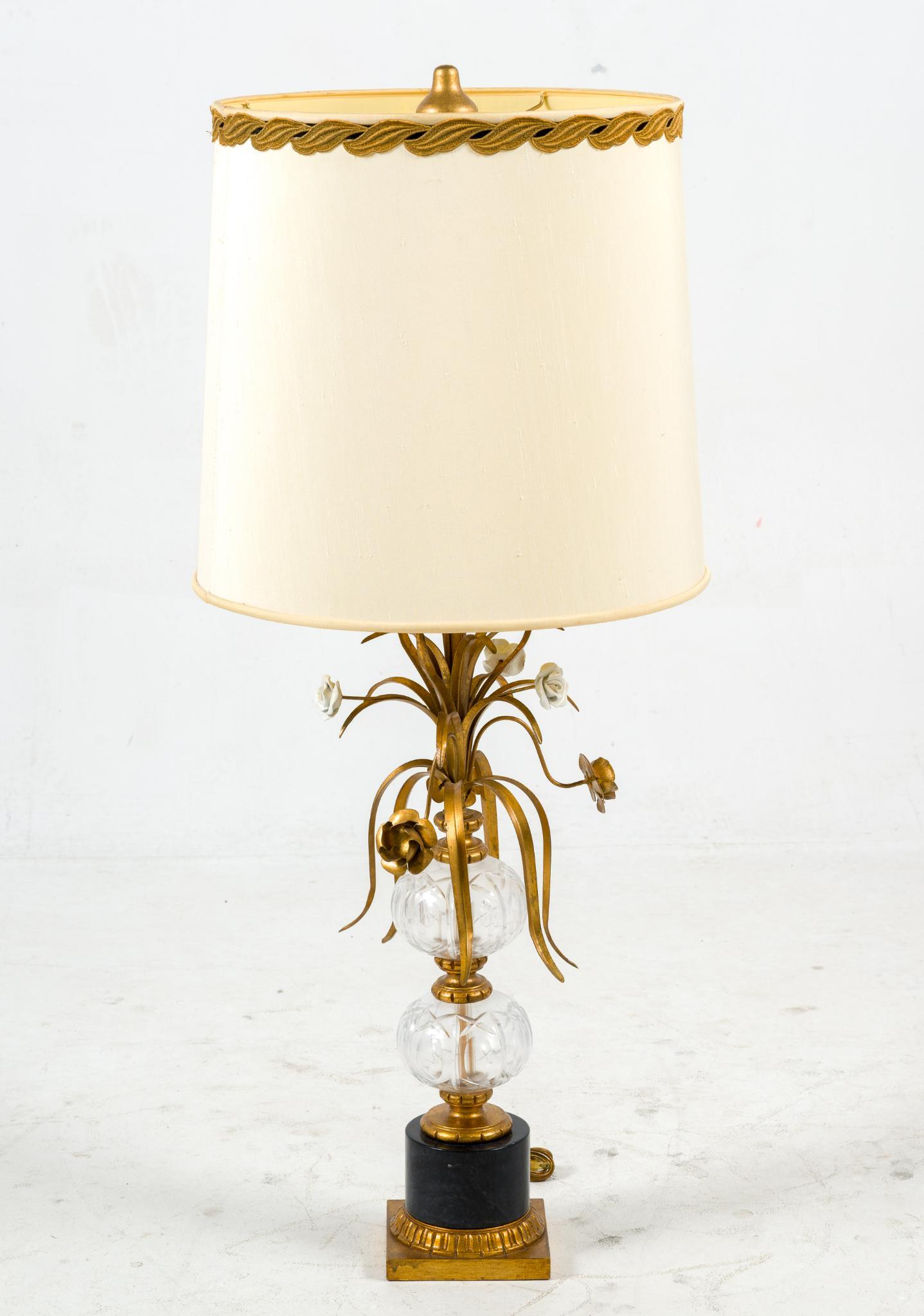 Brass Hollywood Regency Style Lamp