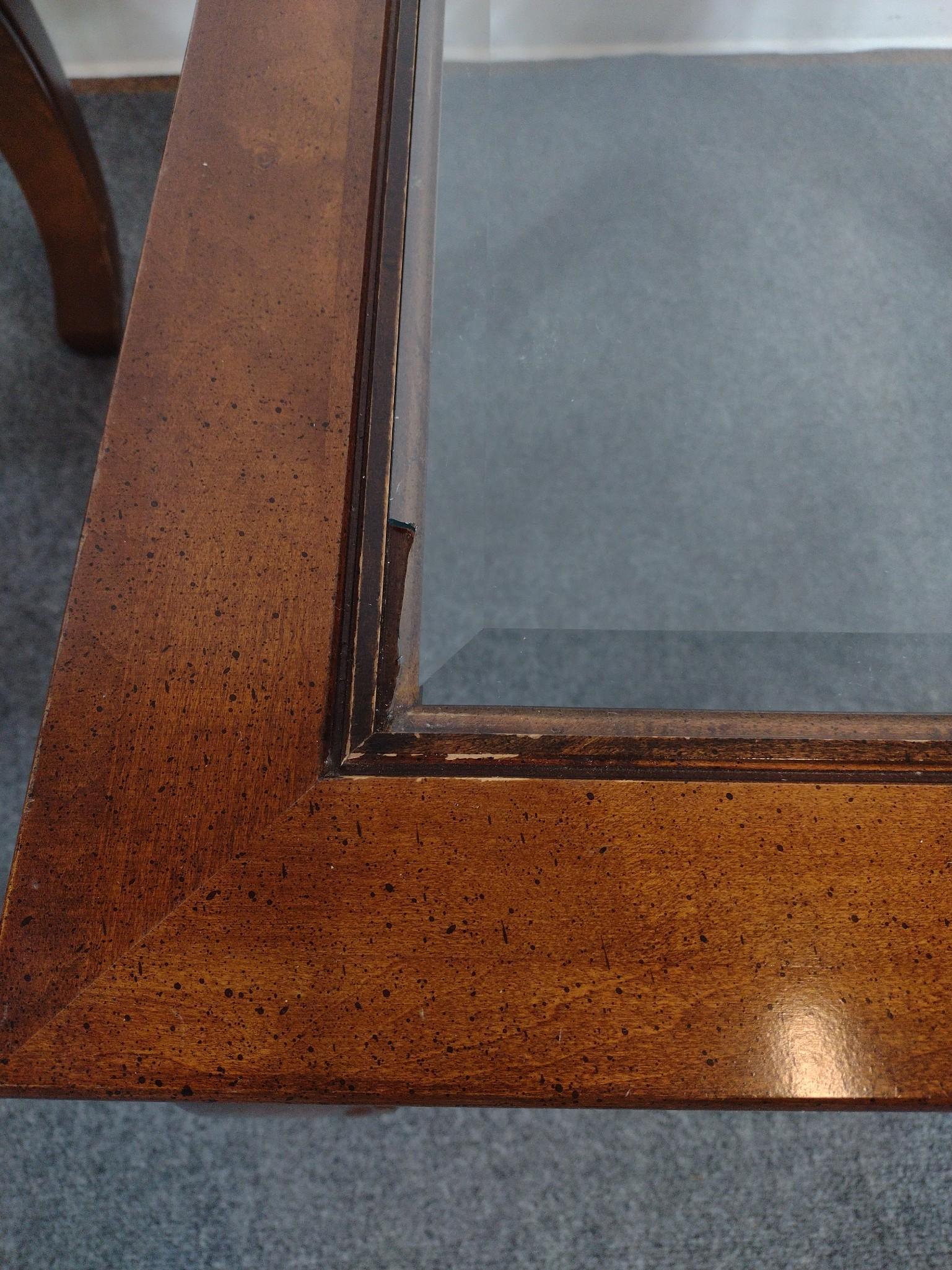 Pair Of Asian Glass Top Tables