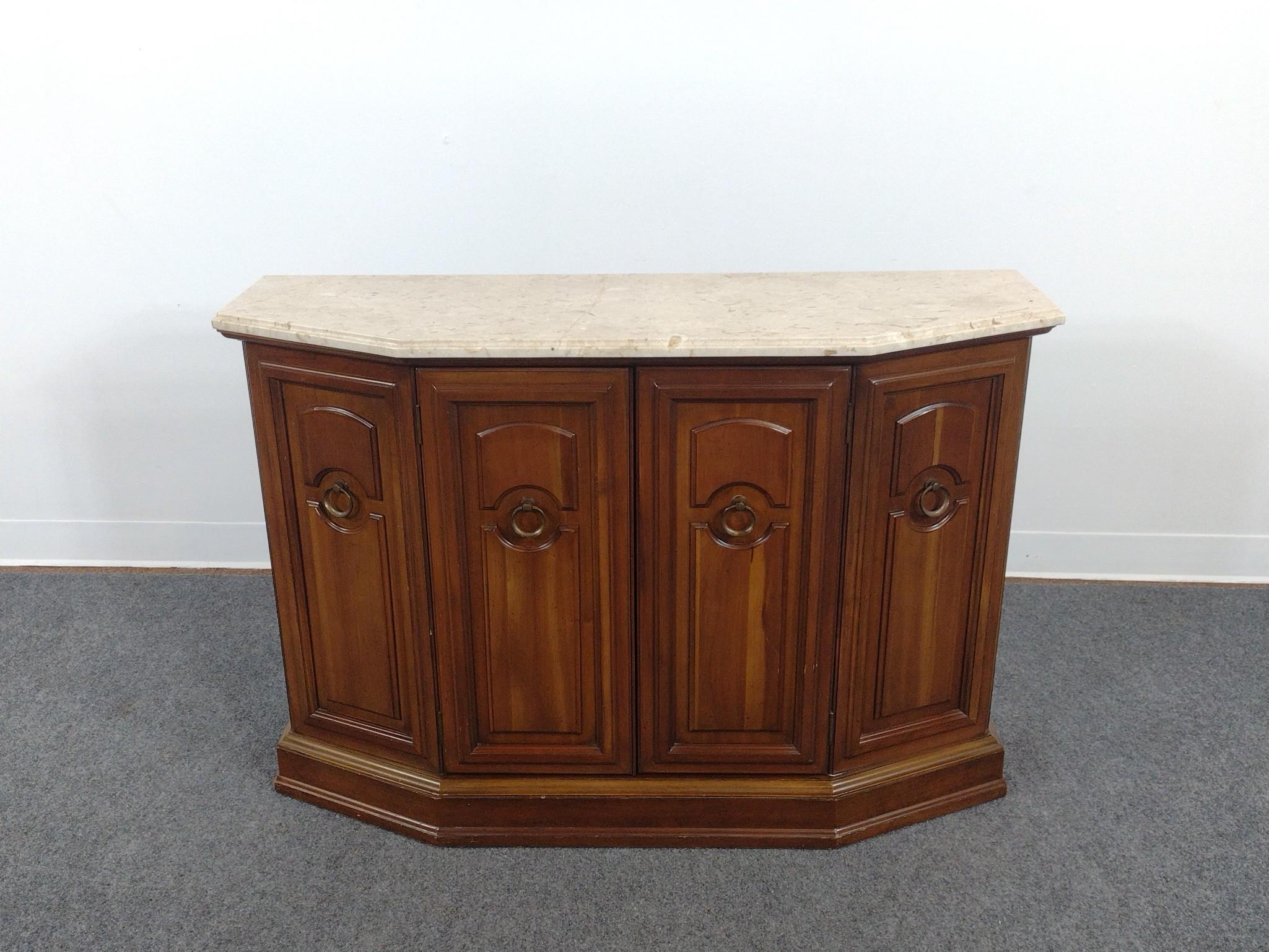 Brandt Marble Top Hall Cabinet