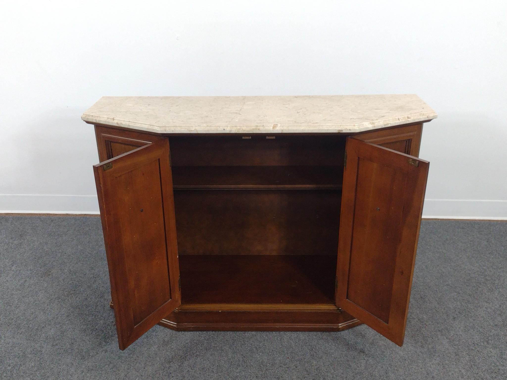 Brandt Marble Top Hall Cabinet