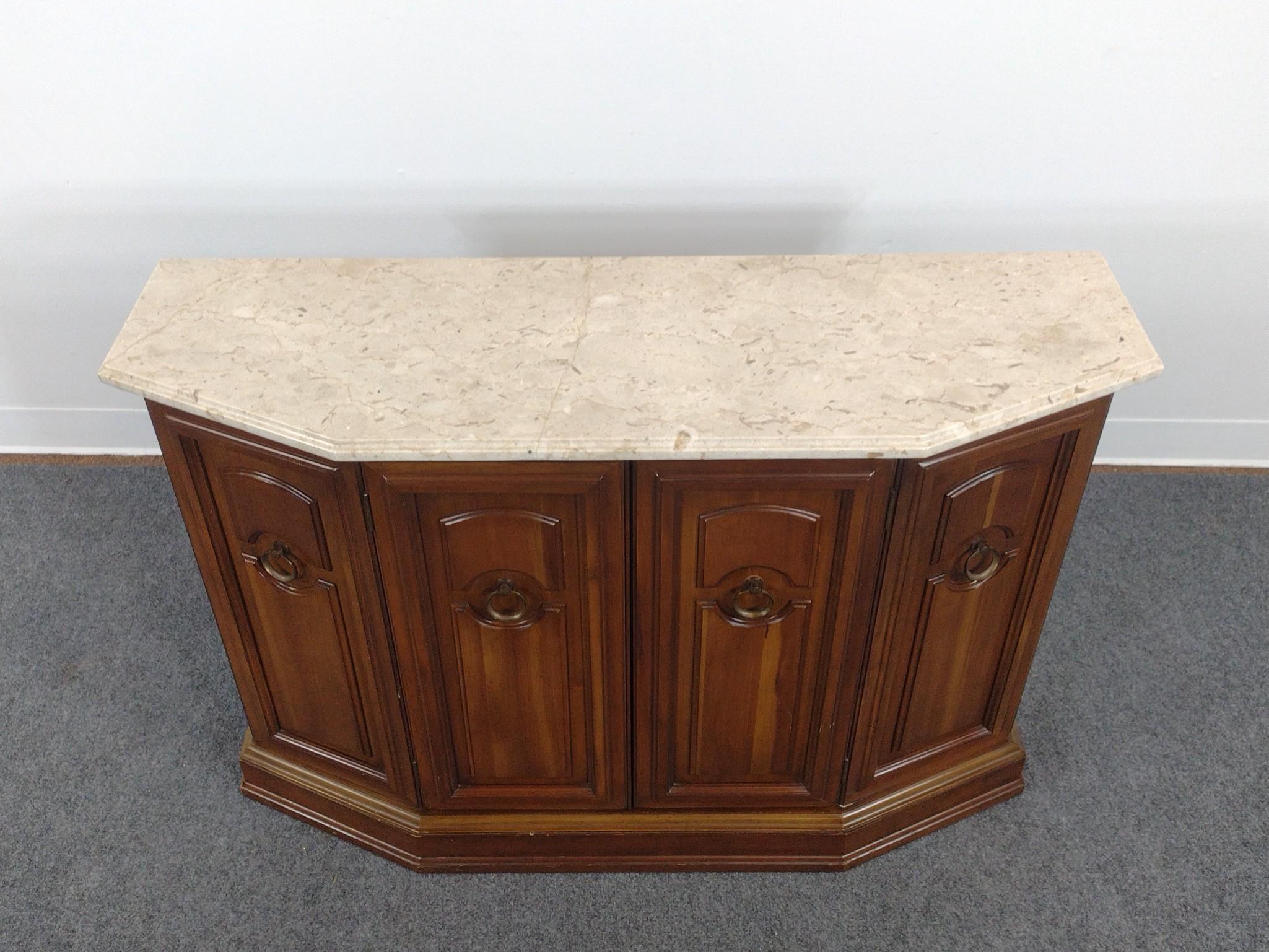 Brandt Marble Top Hall Cabinet