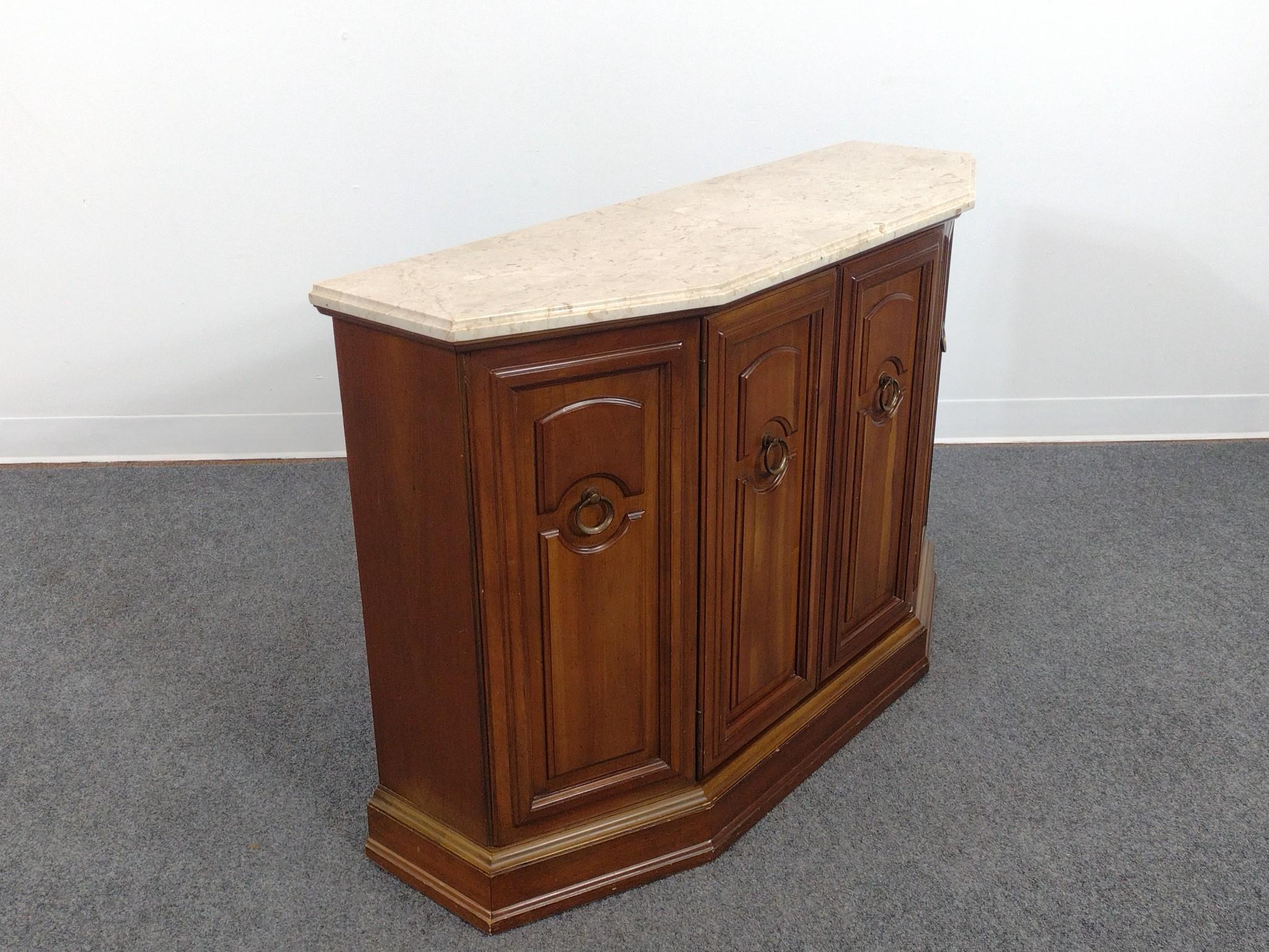 Brandt Marble Top Hall Cabinet