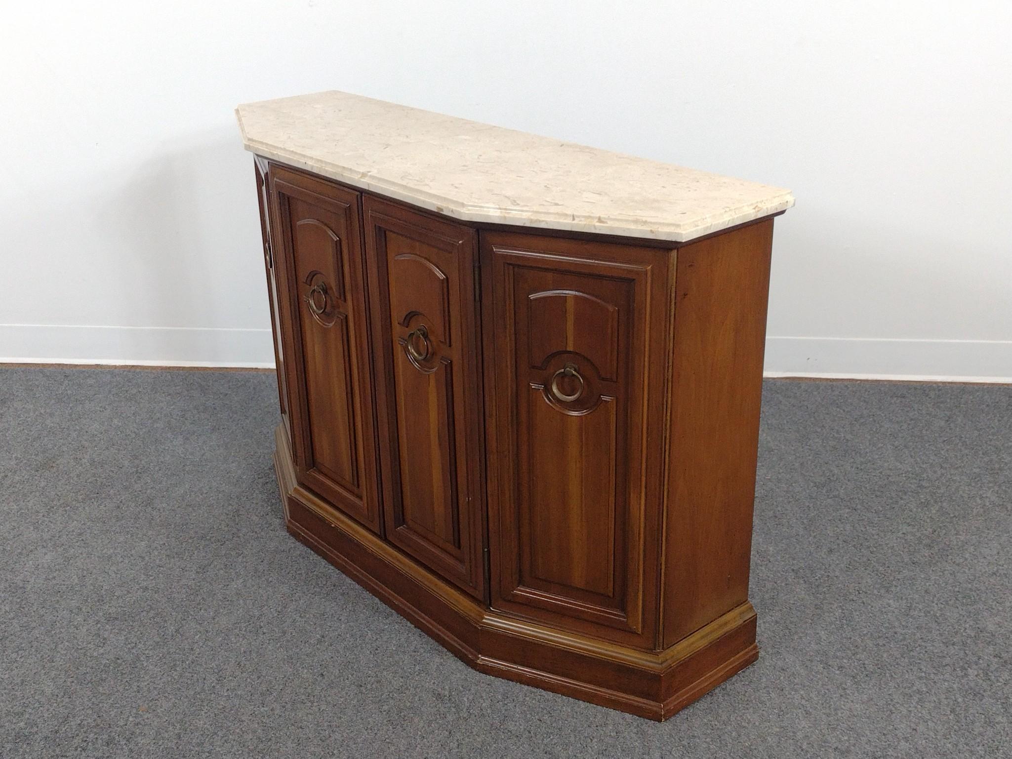 Brandt Marble Top Hall Cabinet