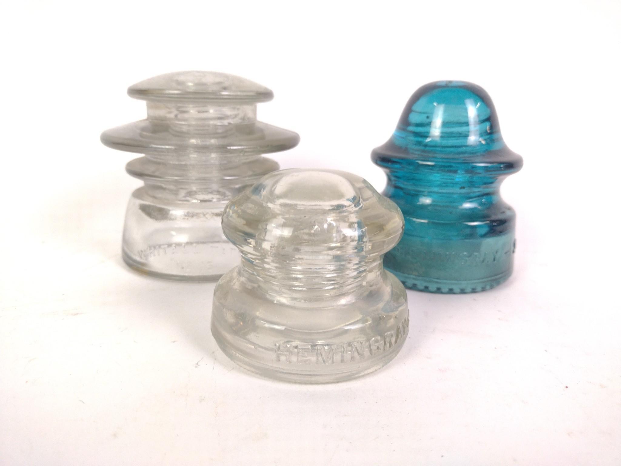 3 Glass Insulators, Vaultmeter, Bellows