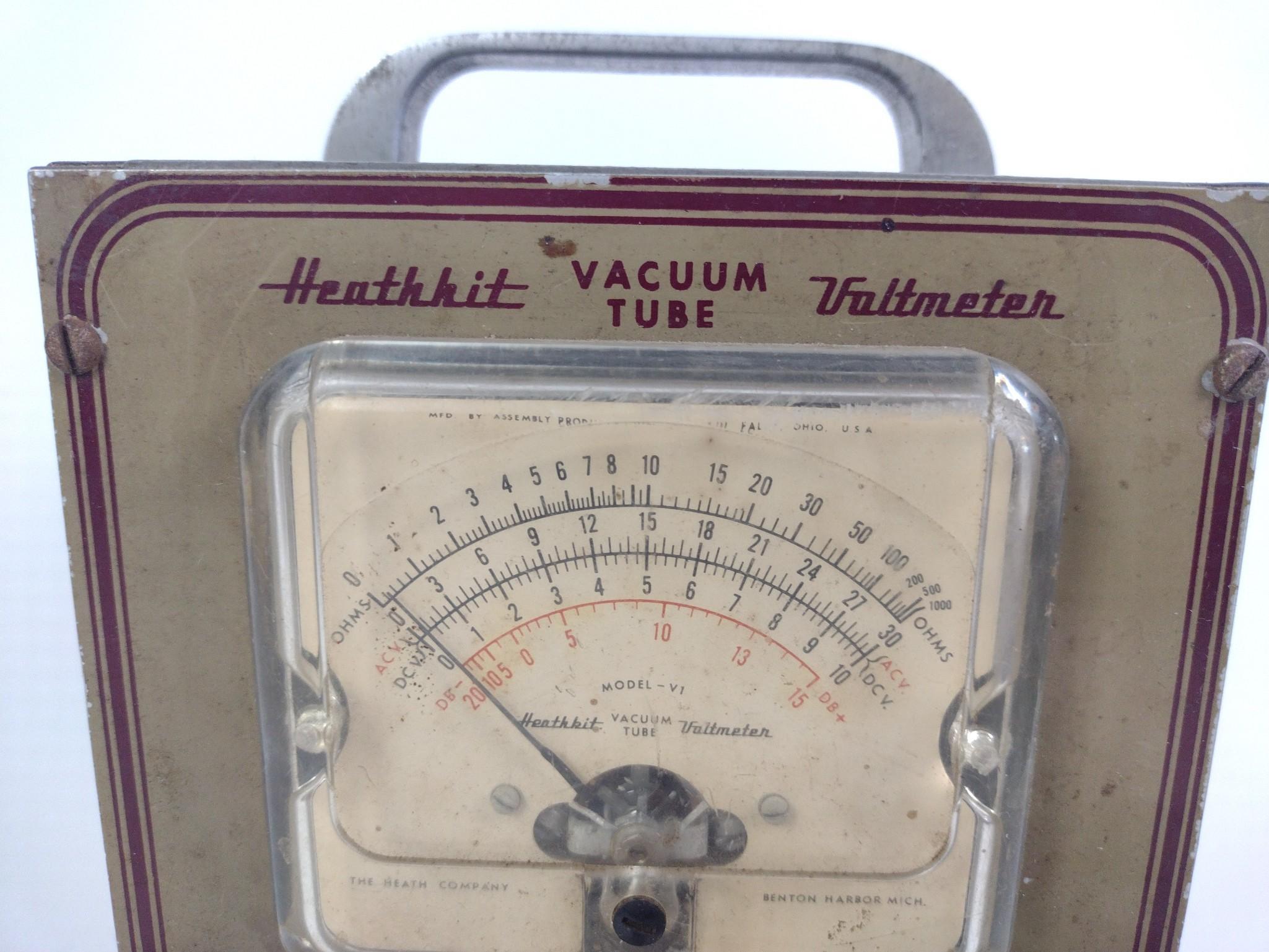 3 Glass Insulators, Vaultmeter, Bellows