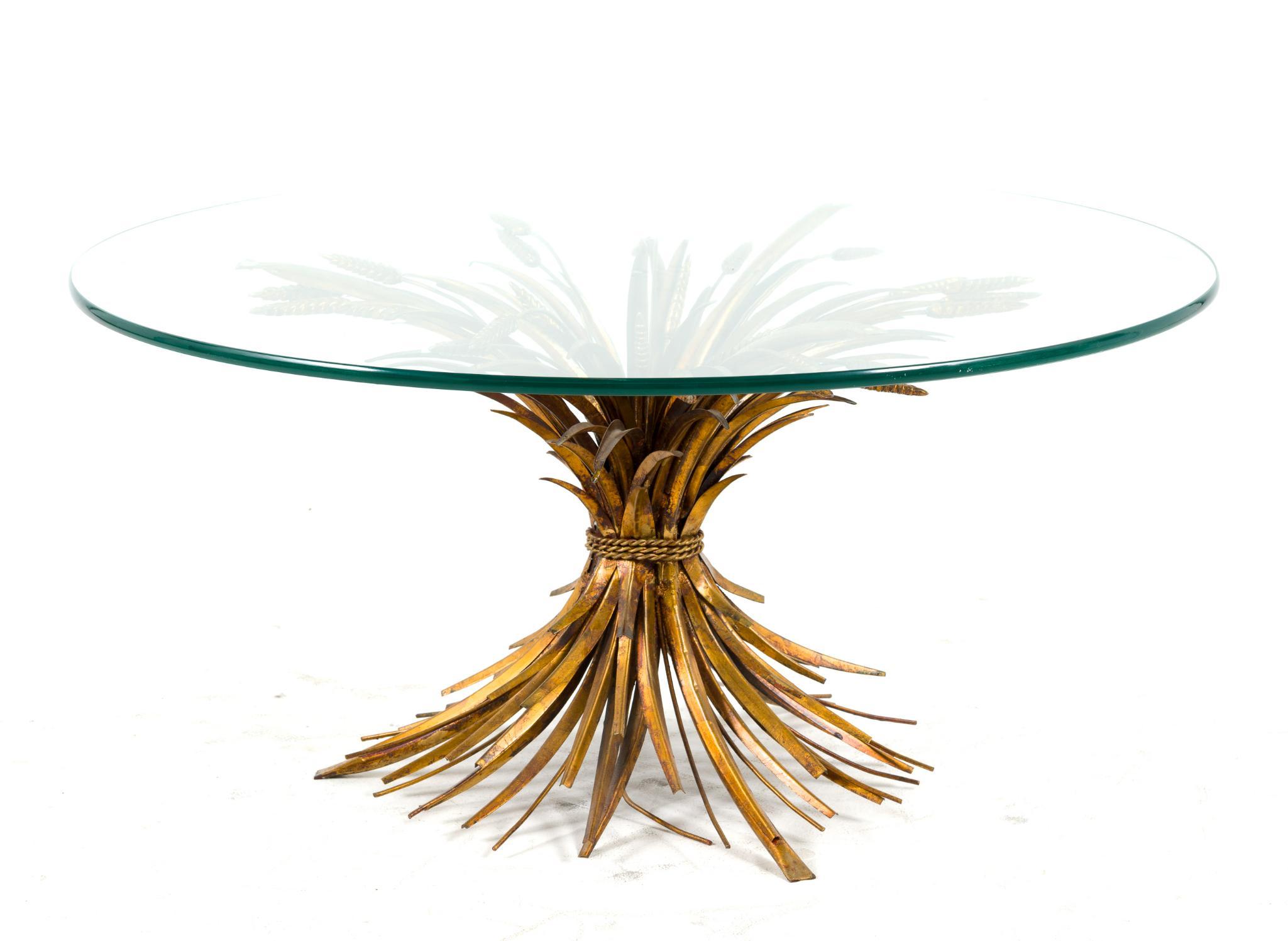 Hollywood Regency Style Wheat Coffee Table