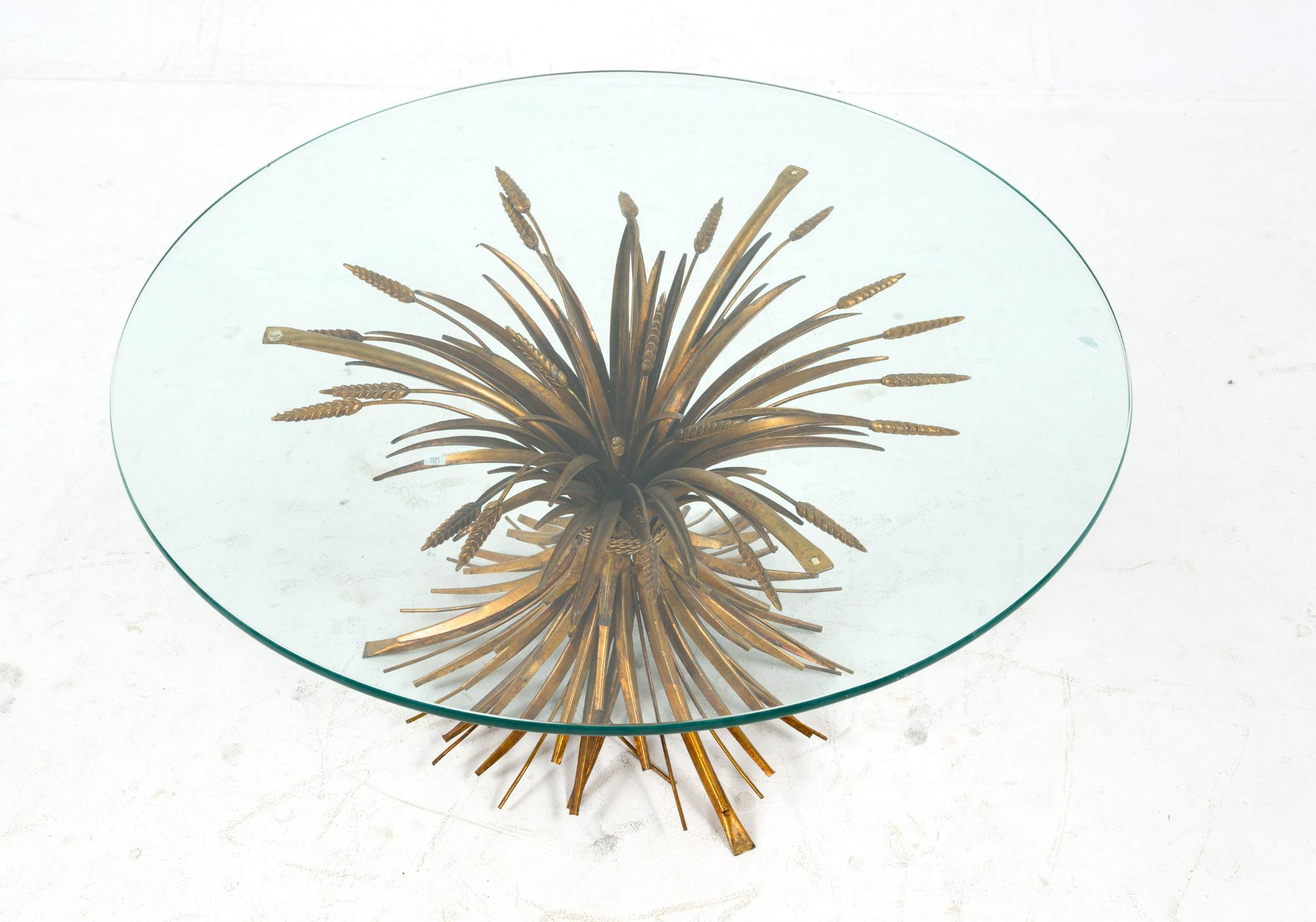 Hollywood Regency Style Wheat Coffee Table