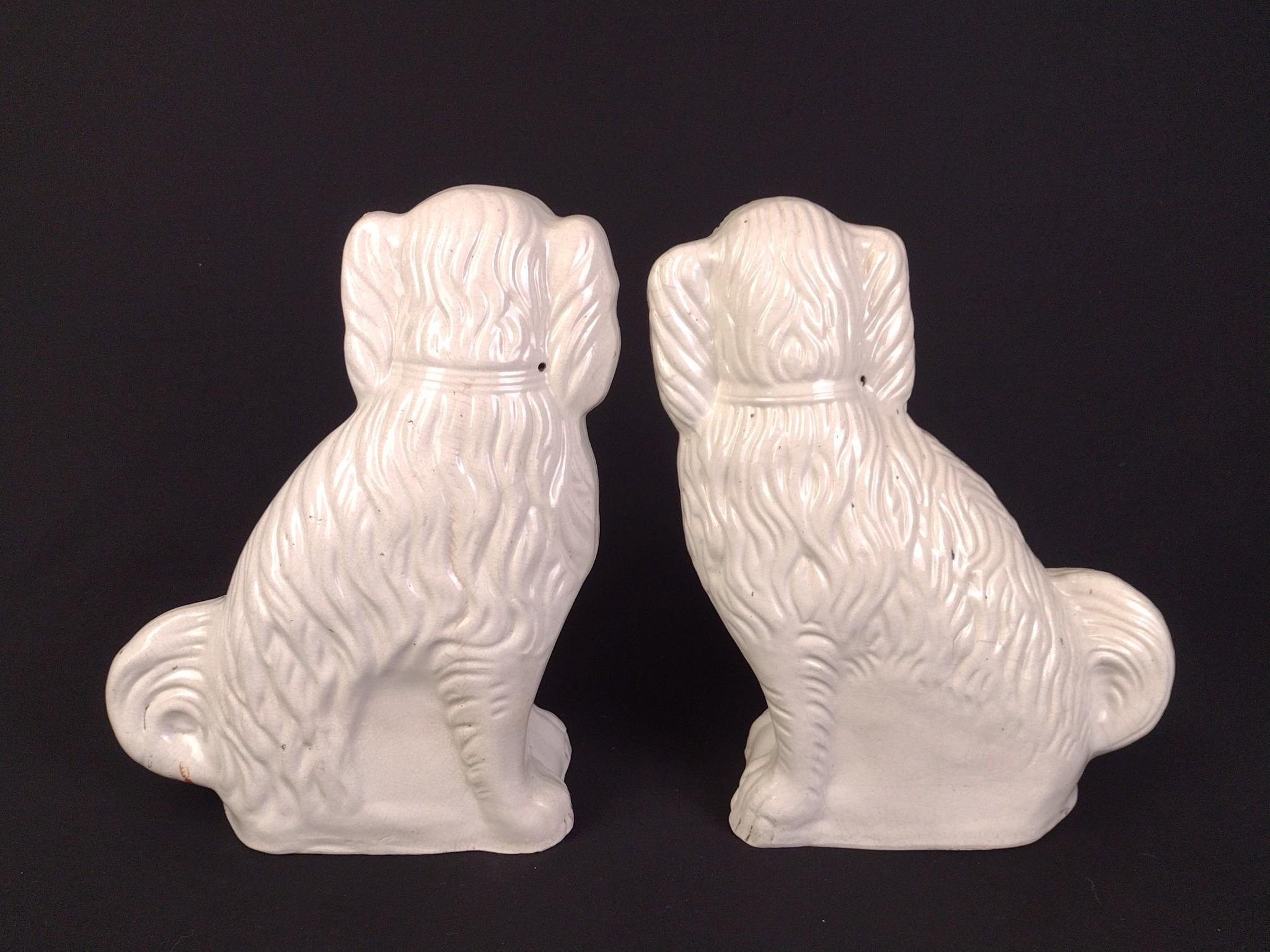 Pair of Staffordshire Style Ceramic Mantel Dogs