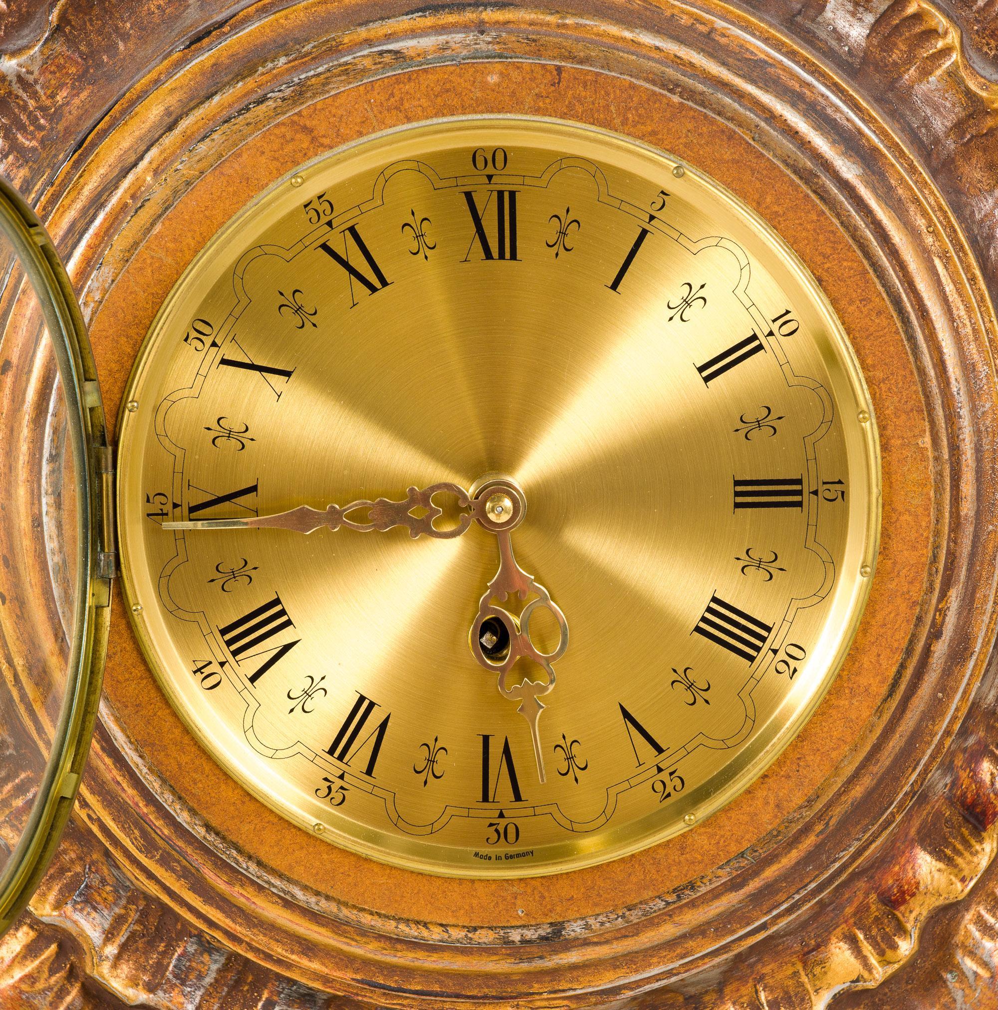 Louis XVI Style Gilt Wood Wall Clock