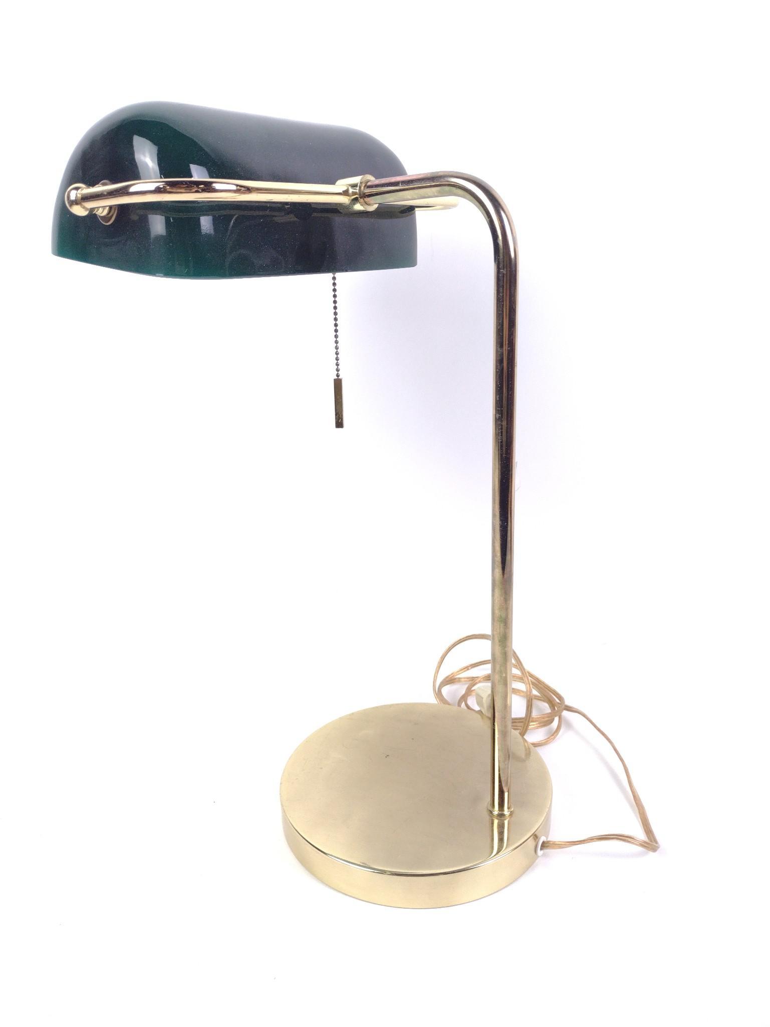Gilbert Porcelain Clock & Brass Student Lamp