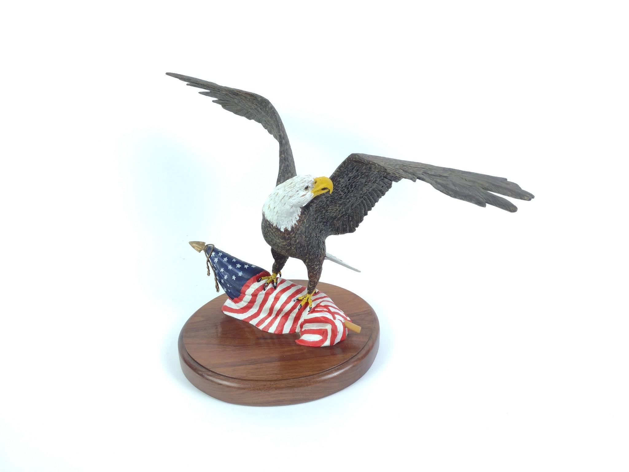 Herb Cox Carved Bald Eagle