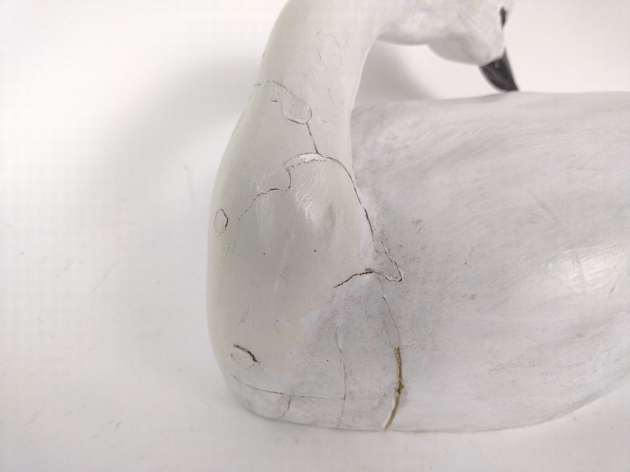 2 Carved Swans