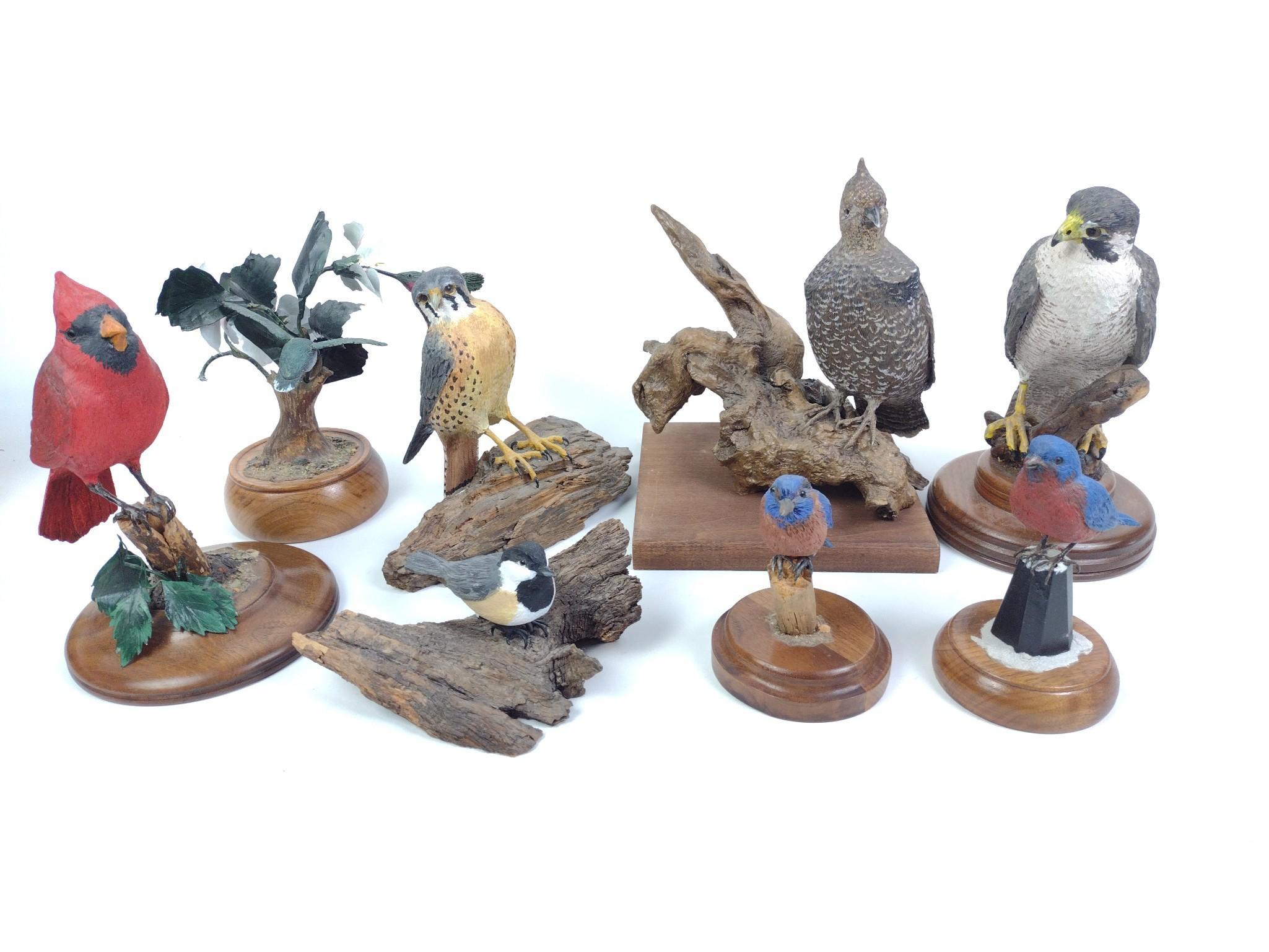 8 Herb Cox Carved Birds