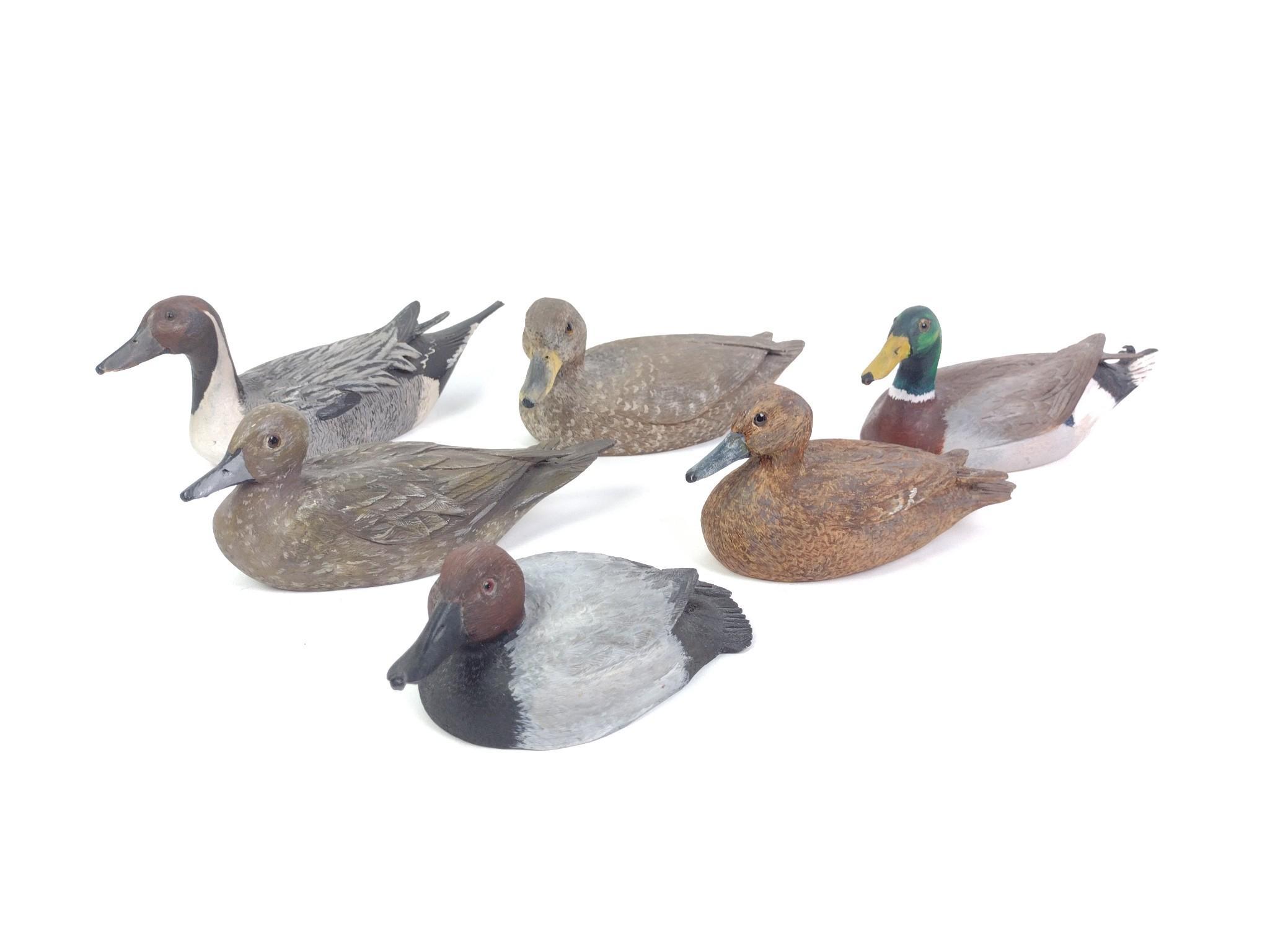 6 Herb Cox Carved Duck Decoys