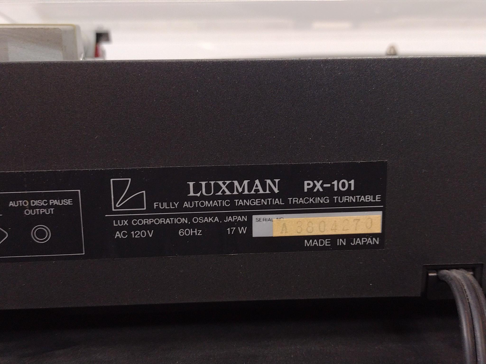 Hi-Fi Equipment Including Luxman PX-101 Turntable