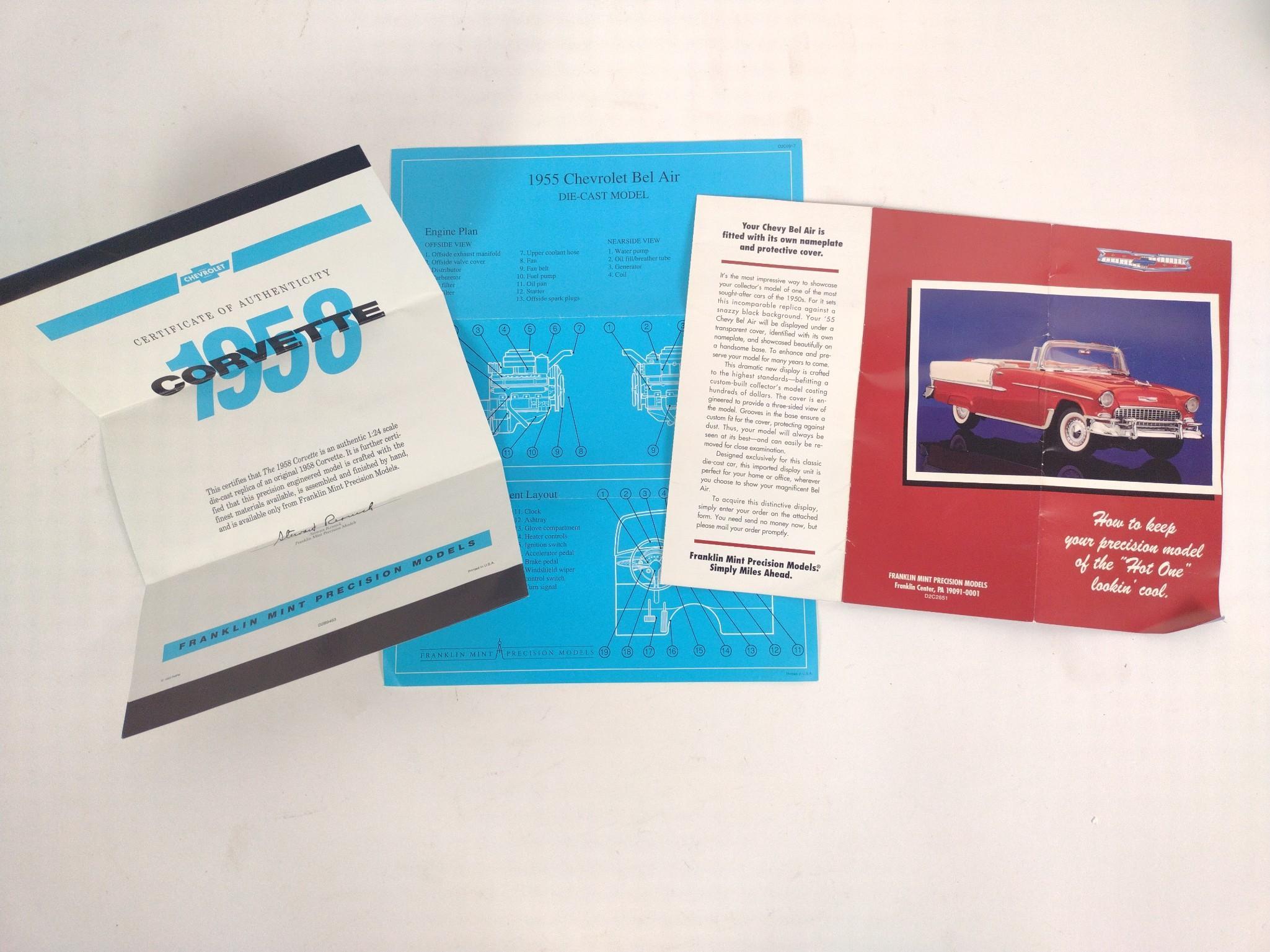 3 Franklin Mint Cars