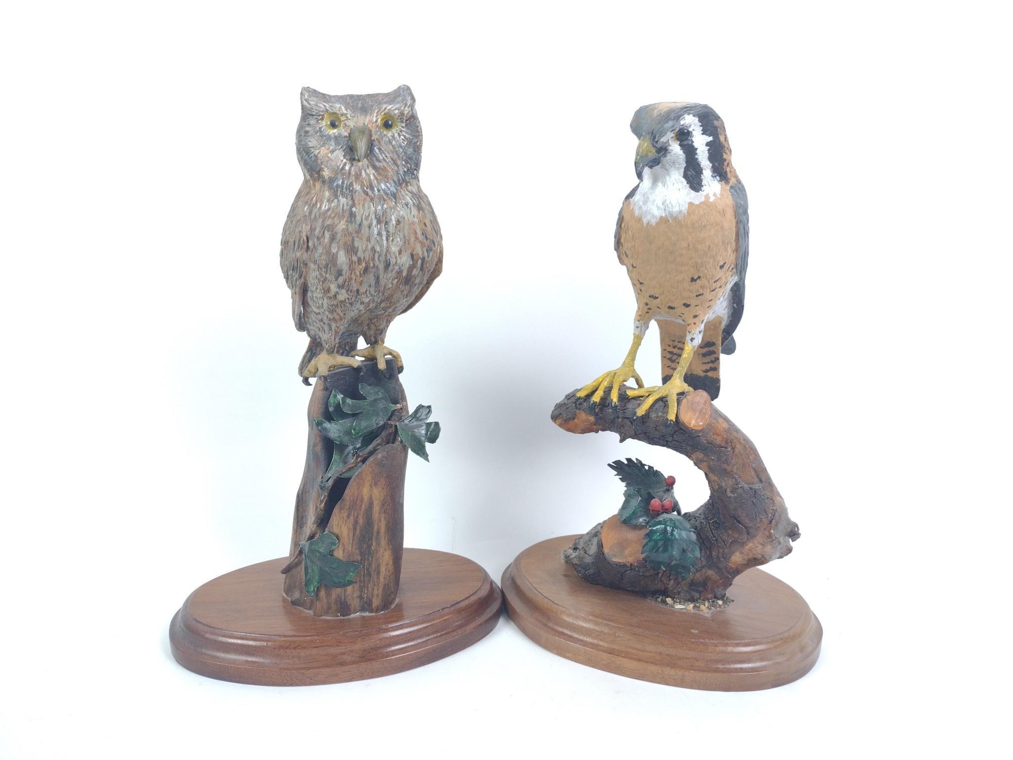 2 Herb Cox Carved Birds