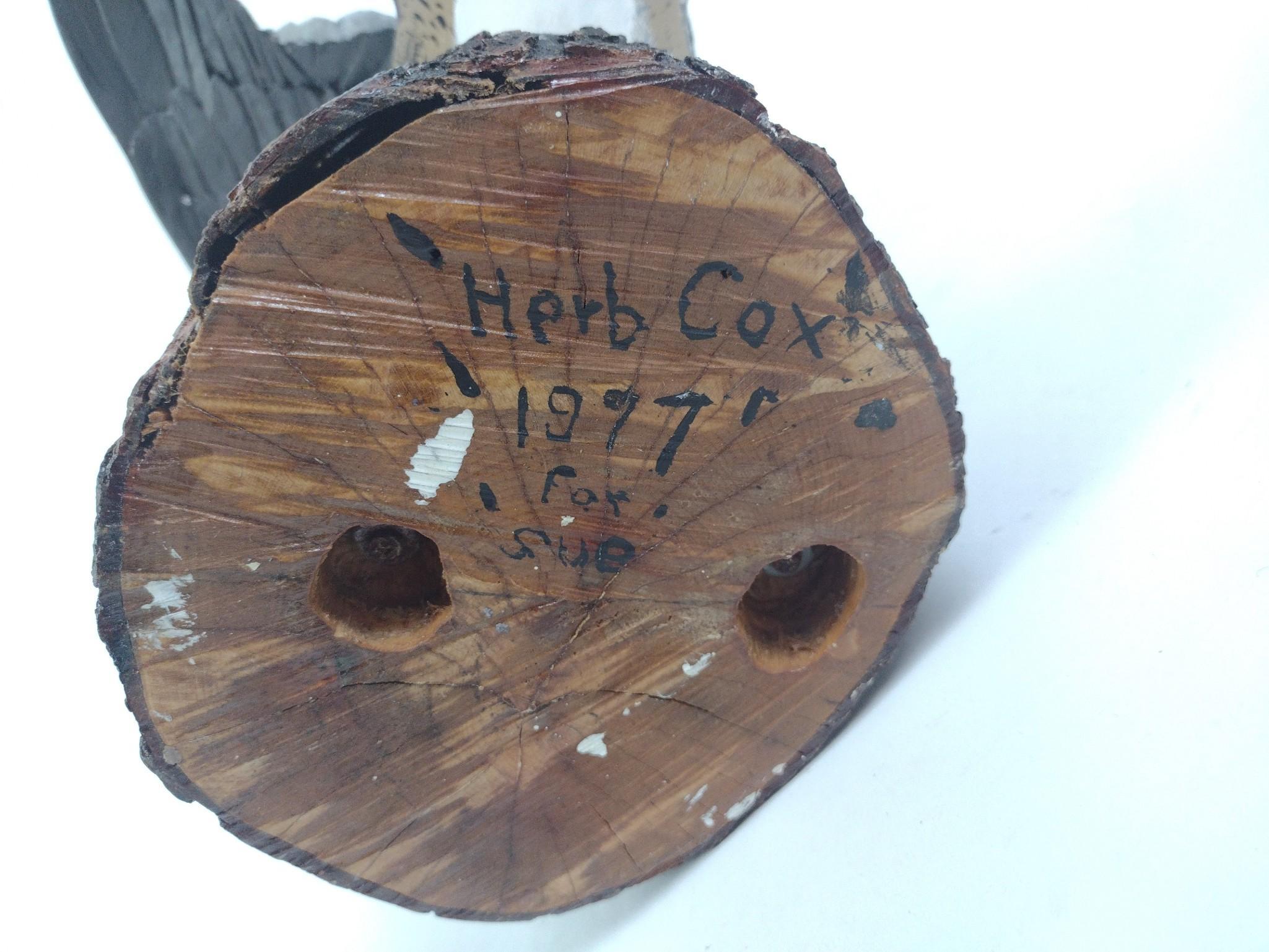 2 Herb Cox Carved Birds
