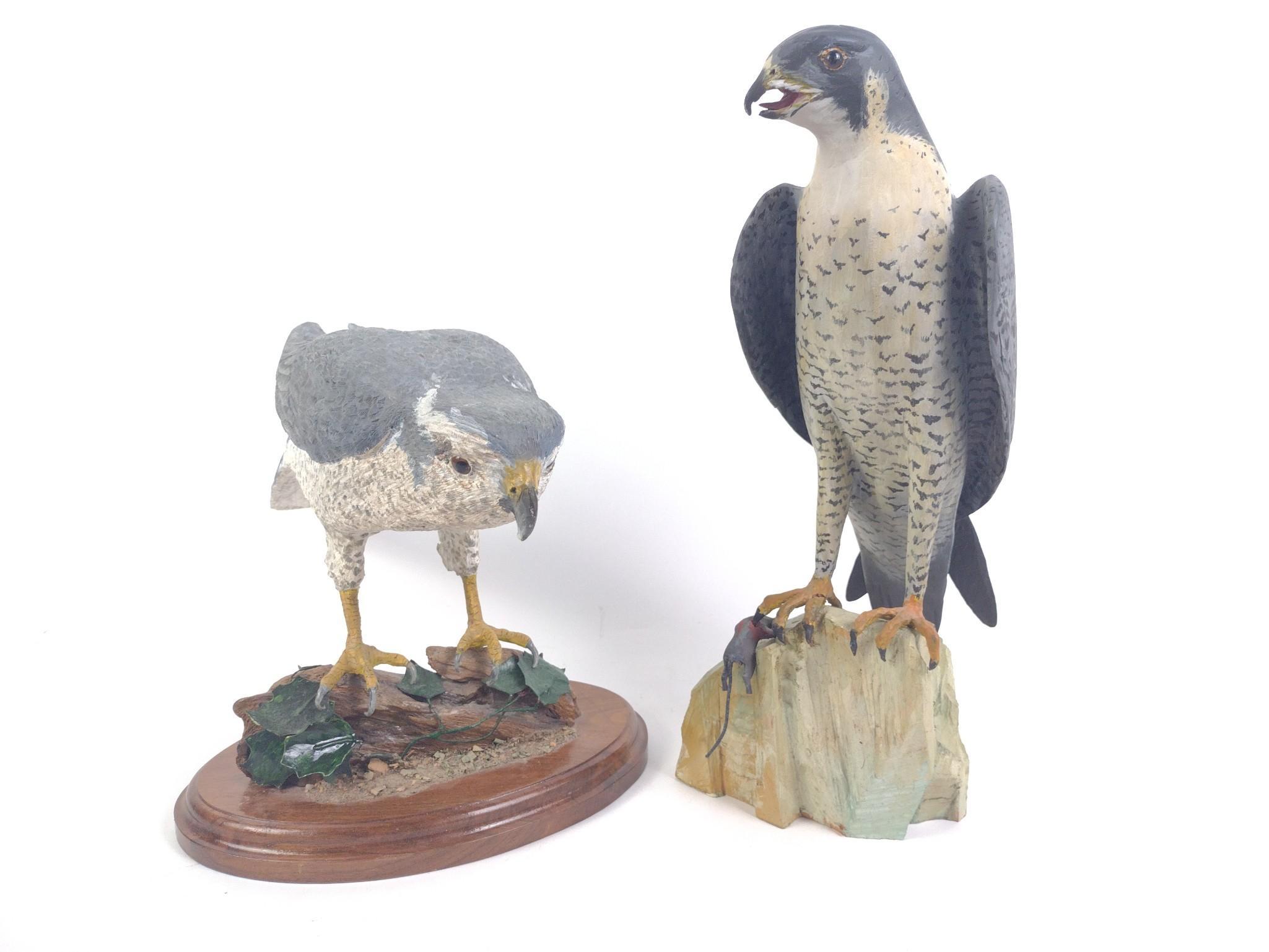 2 Herb Cox Carved Birds