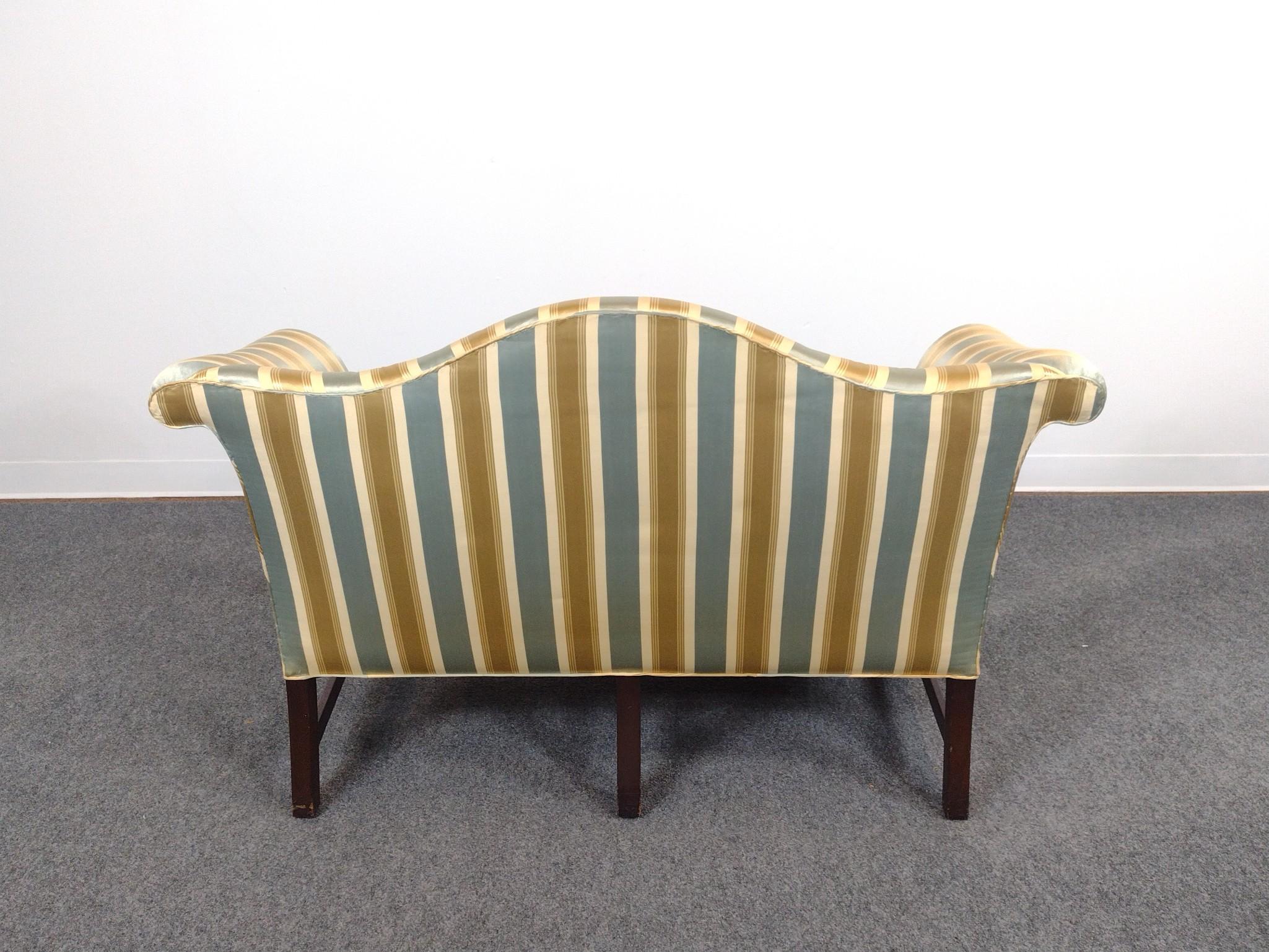 Chippendale Style Camelback Settee