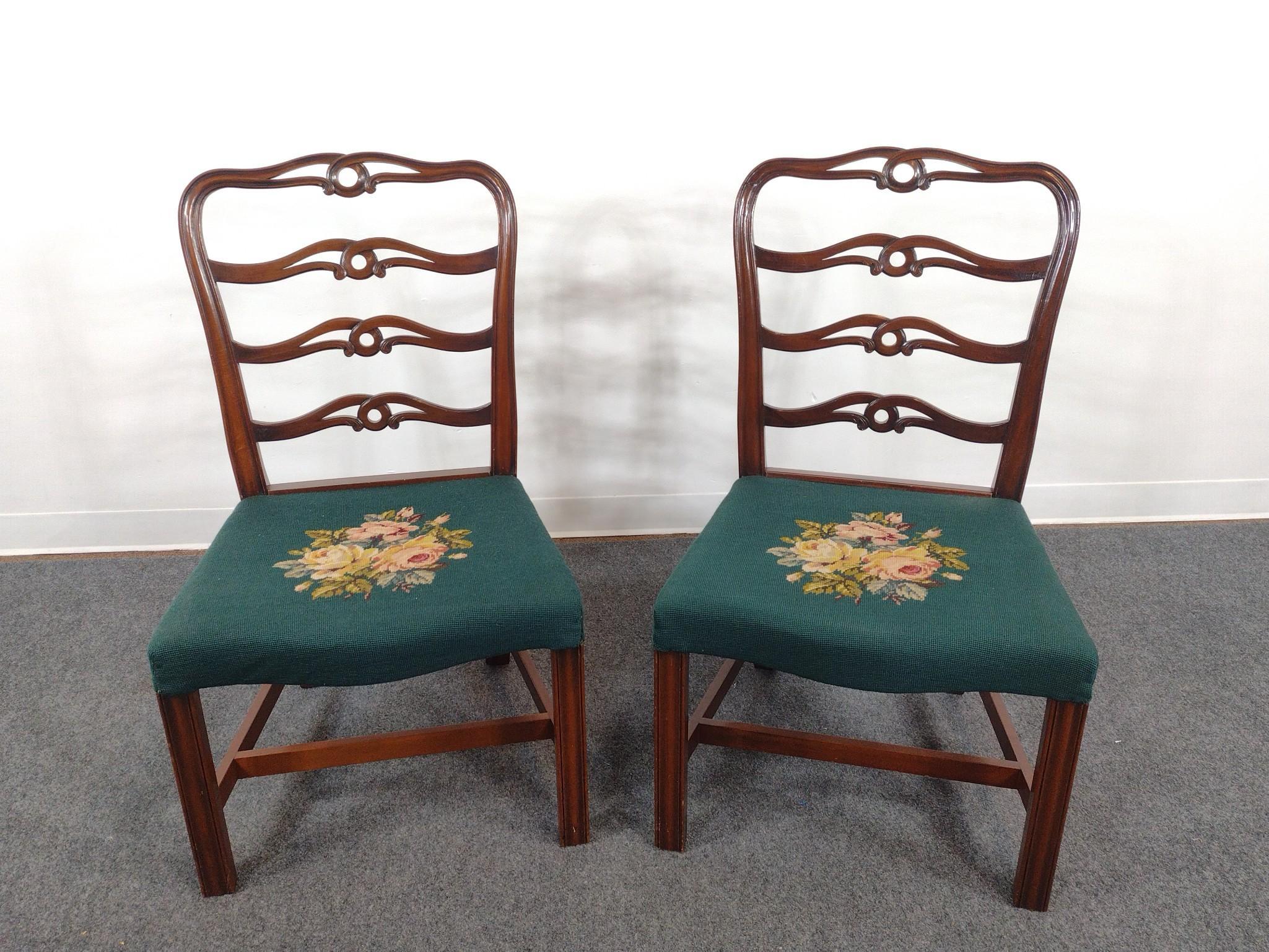 Pair Of Needlepoint Chairs