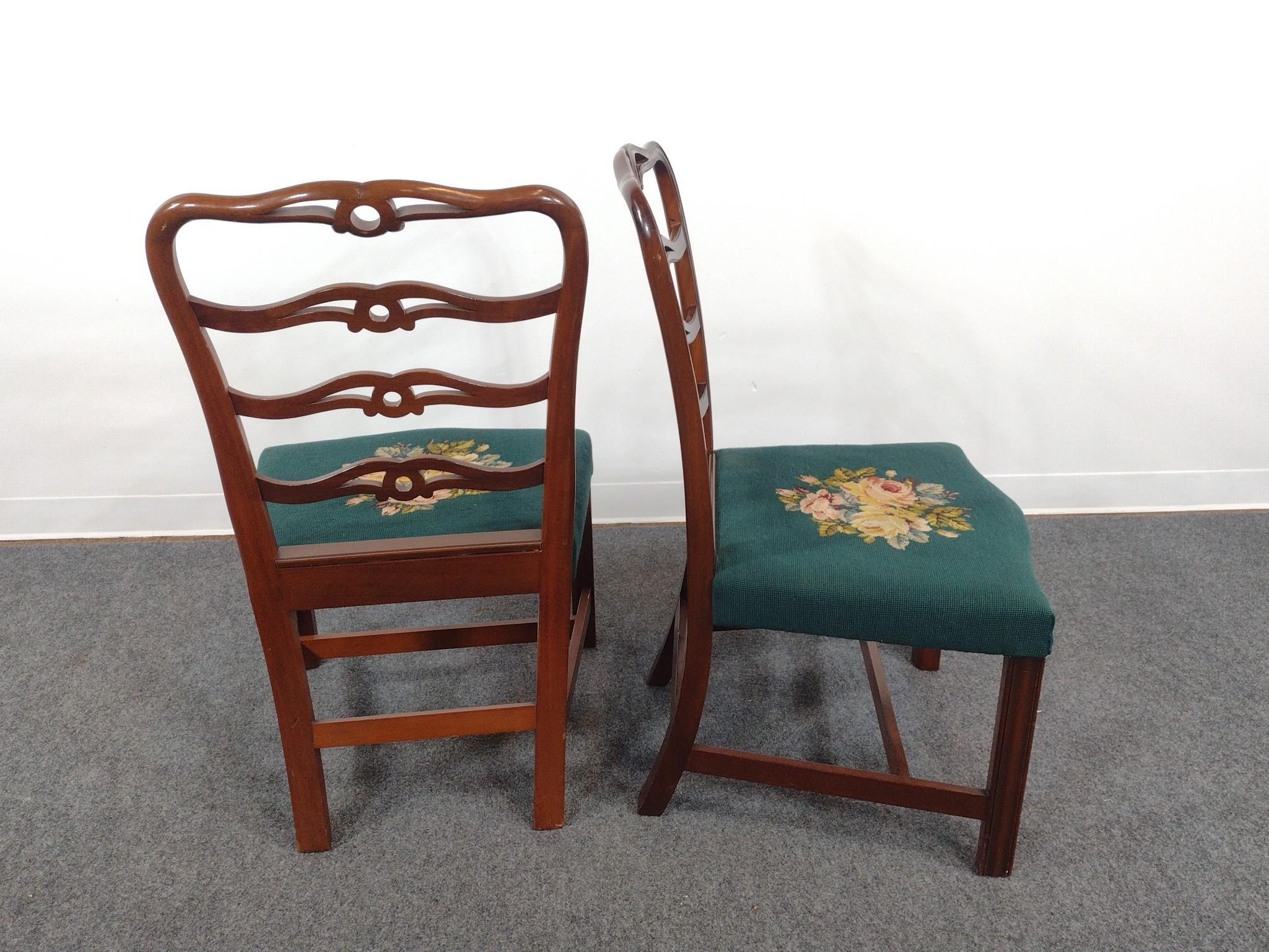 Pair Of Needlepoint Chairs