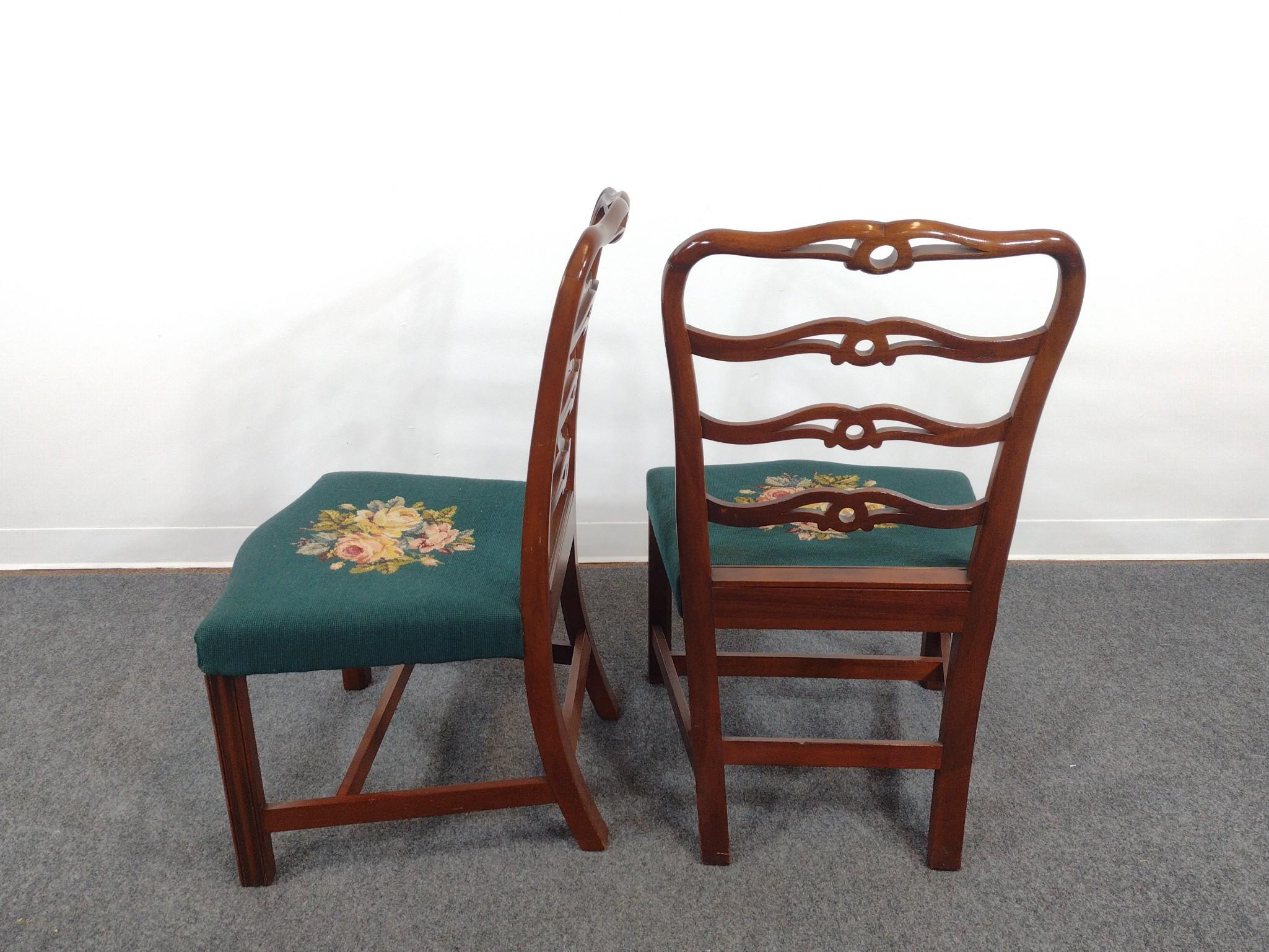 Pair Of Needlepoint Chairs