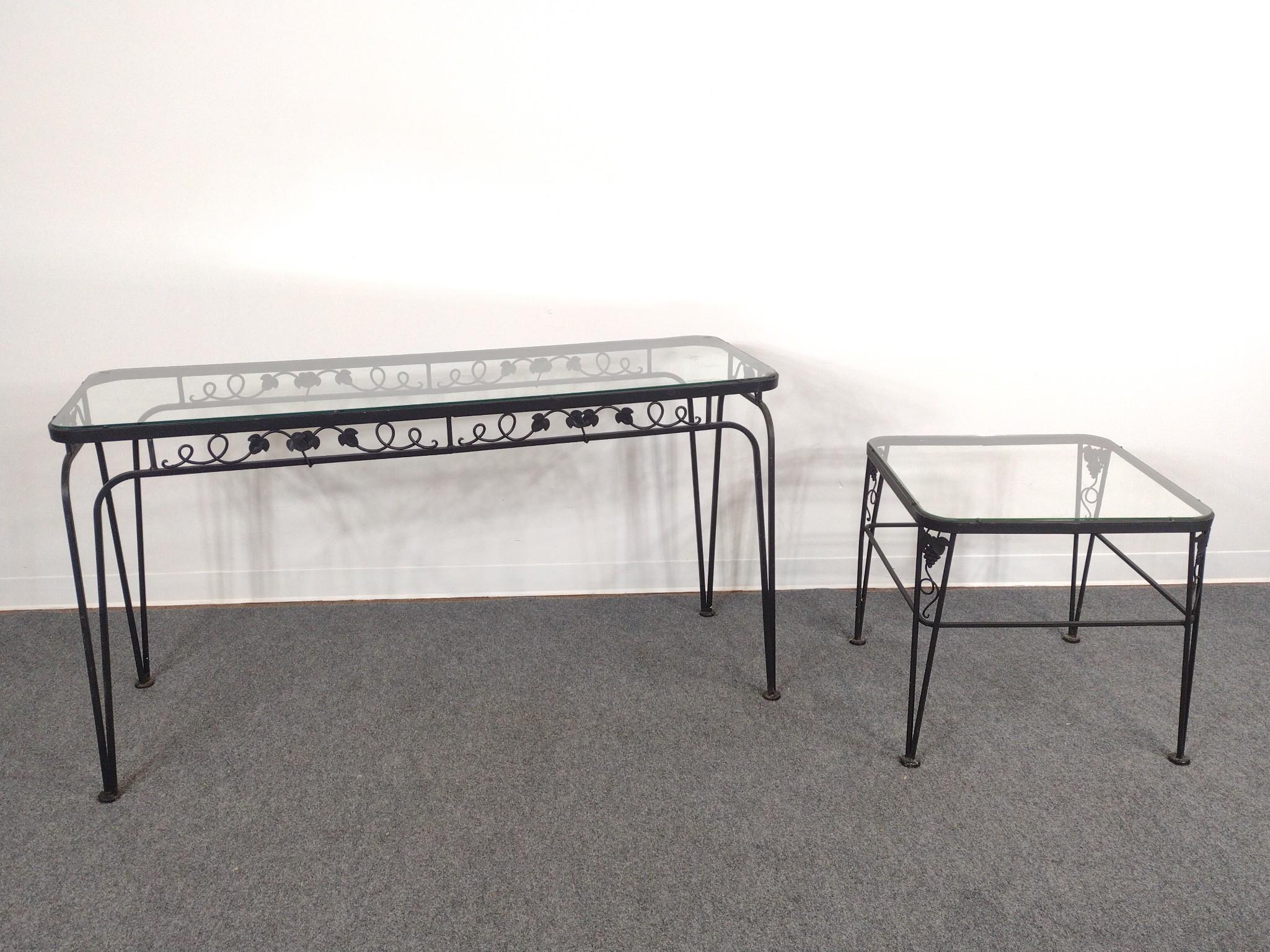 Metal Outdoor Sofa Table and Side Table
