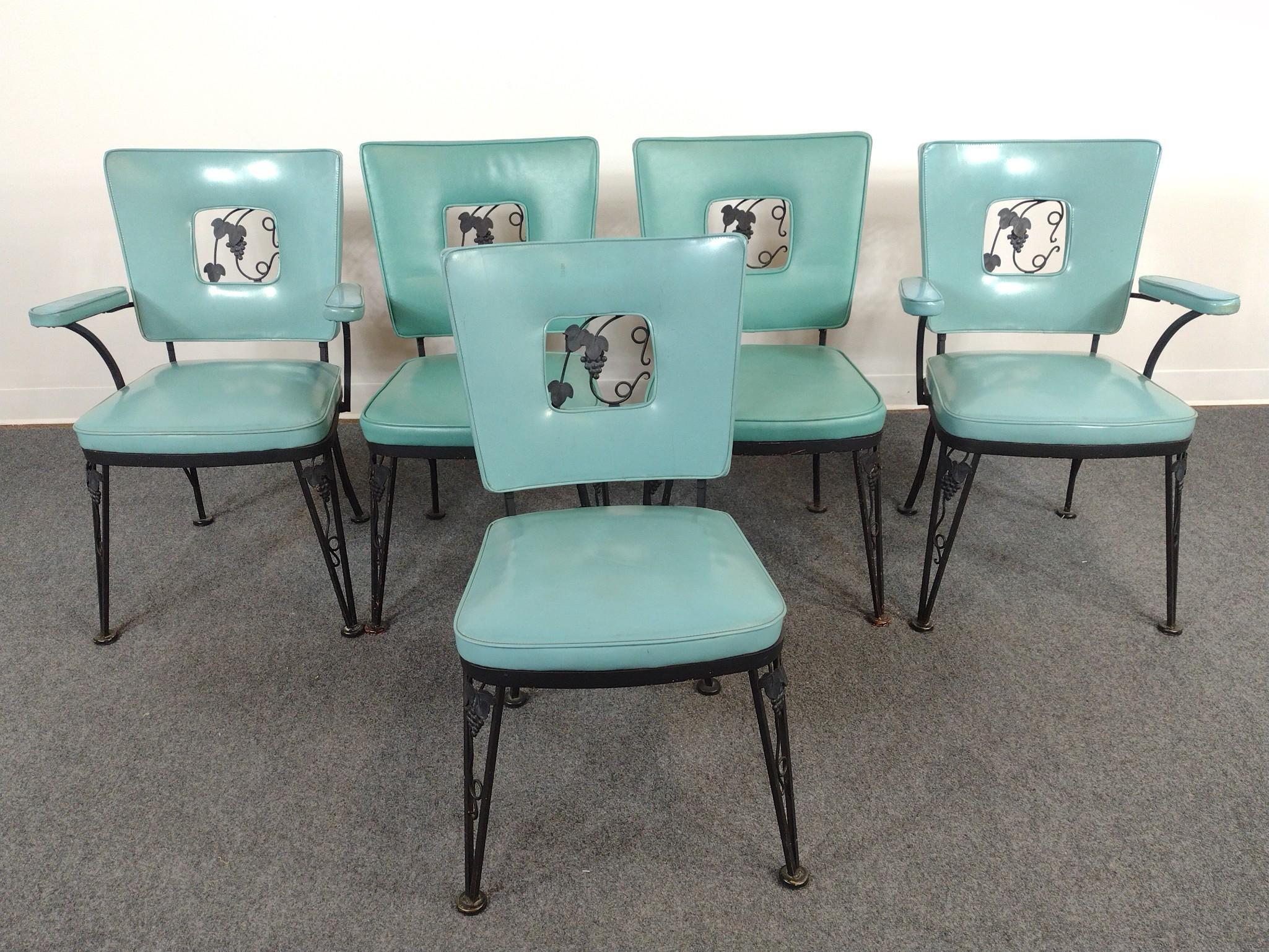 5 Metal Outdoor Chairs