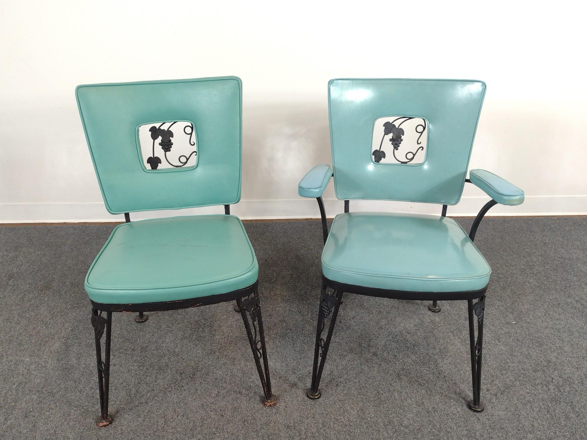 5 Metal Outdoor Chairs
