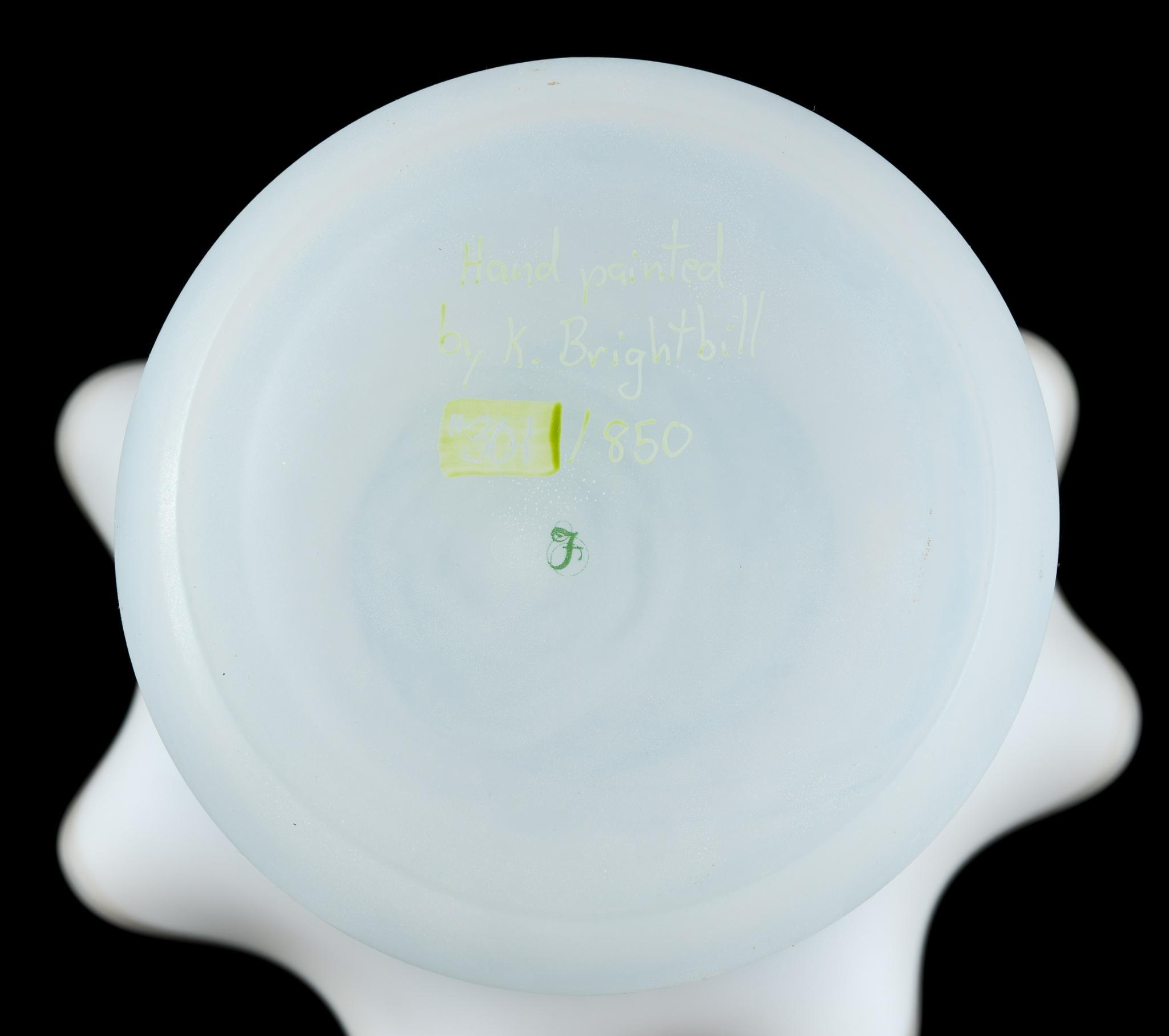 Galway Crystal and Fenton Vase