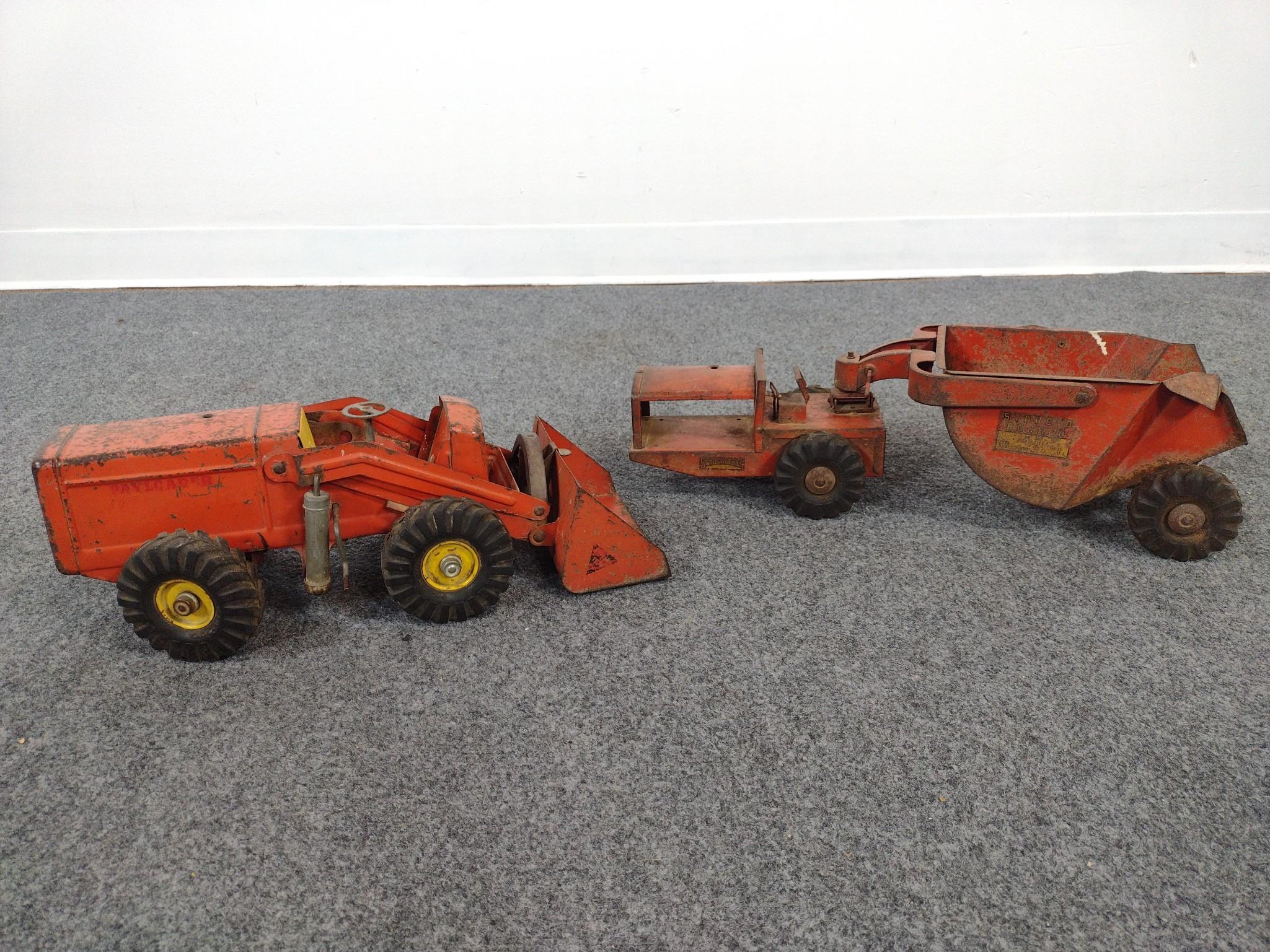 Vintage Nylint Payloader and Earth Scrapper Toys