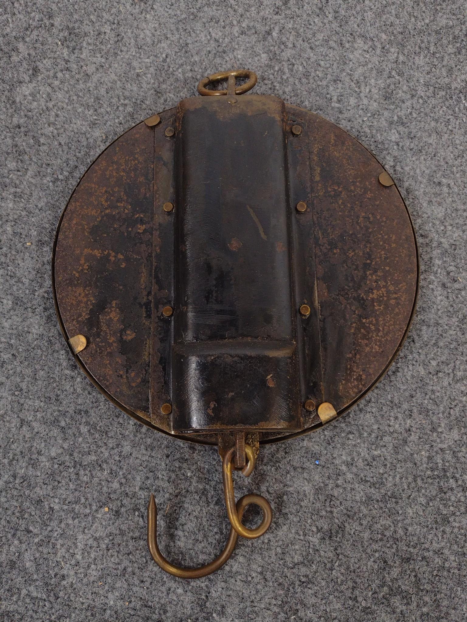 Antique Hanging Scale with Marble Scale Pan