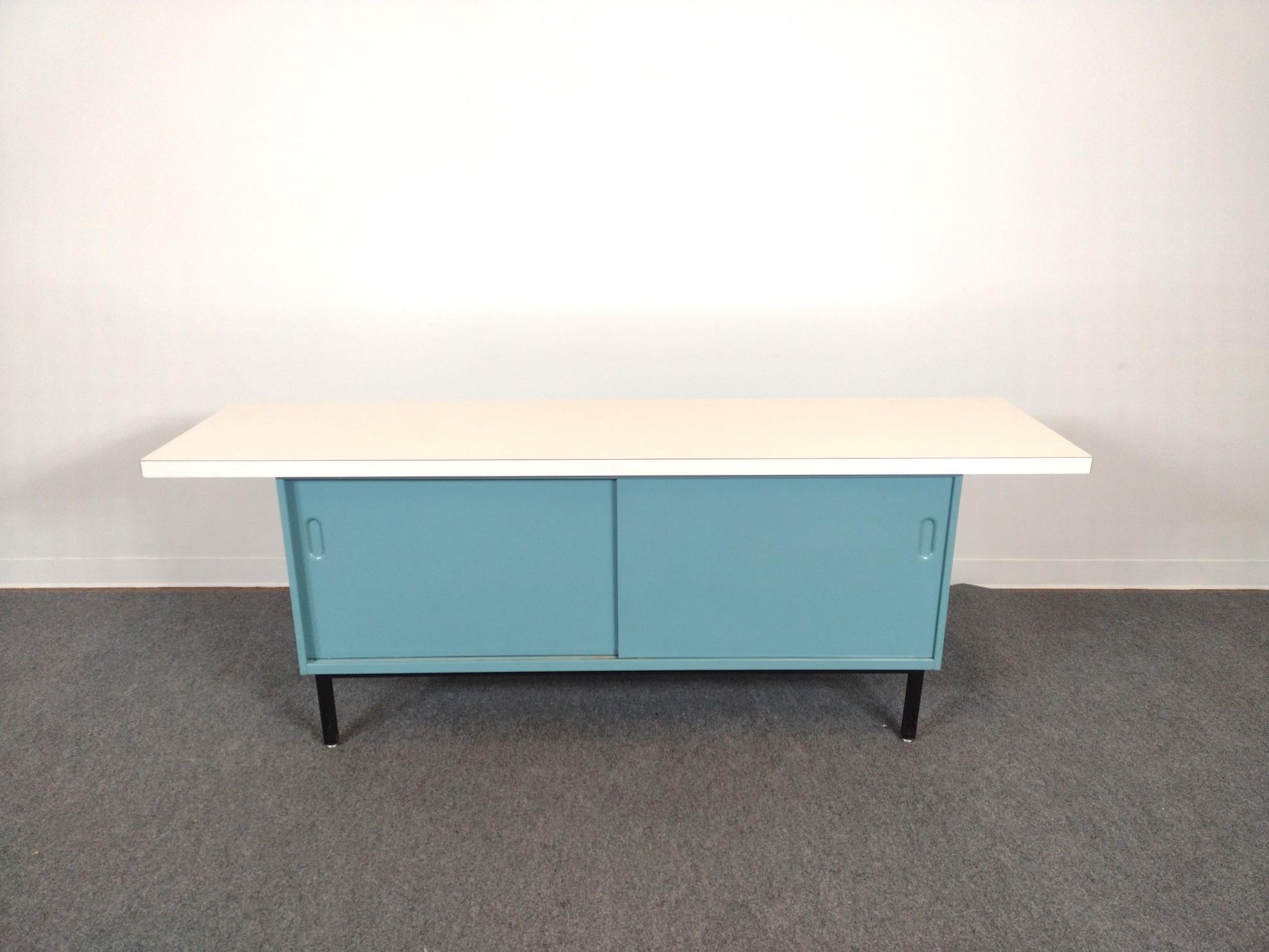 Mid-Century Modern Metal Low Credenza or Medical Cabinet