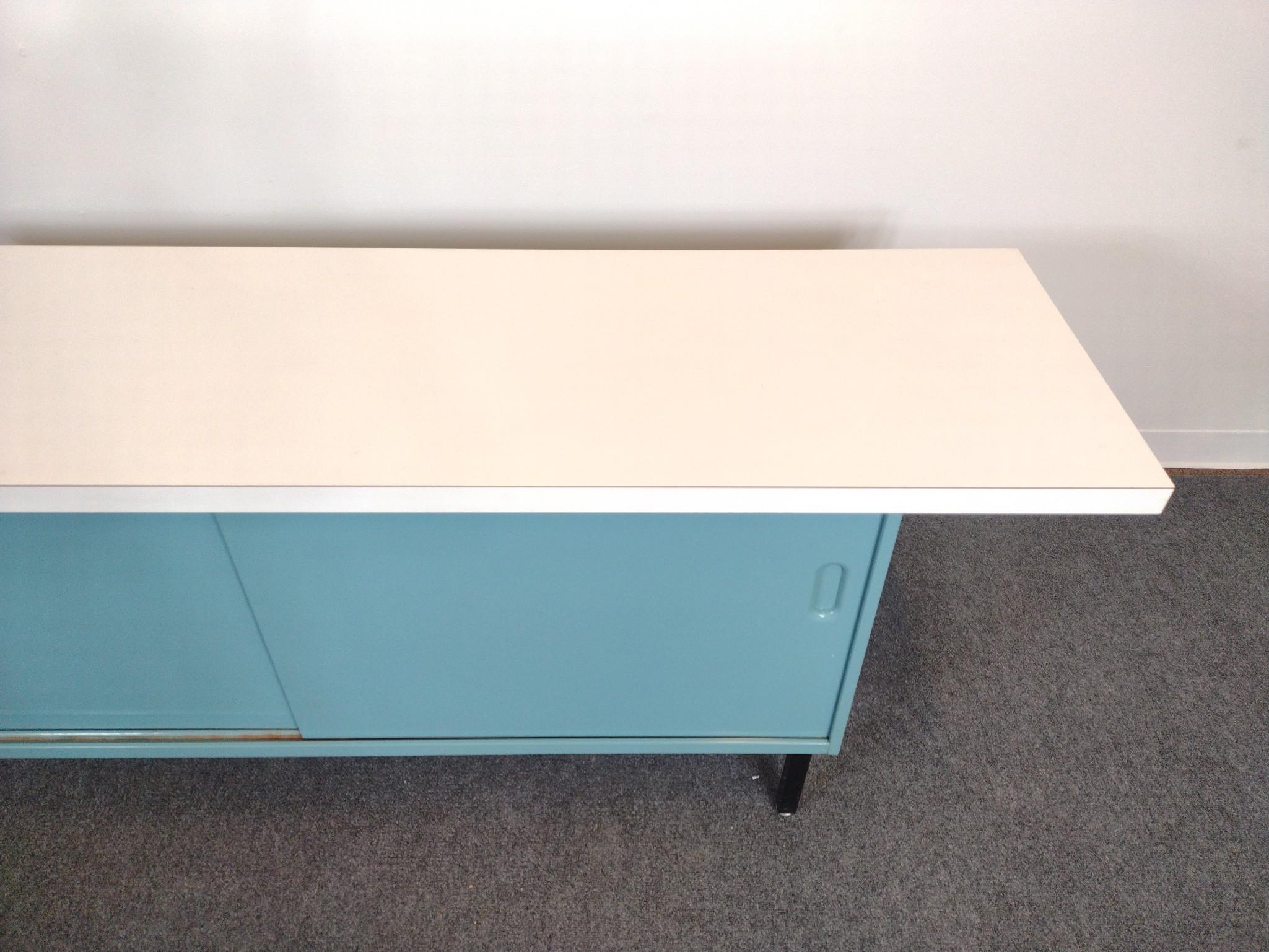 Mid-Century Modern Metal Low Credenza or Medical Cabinet