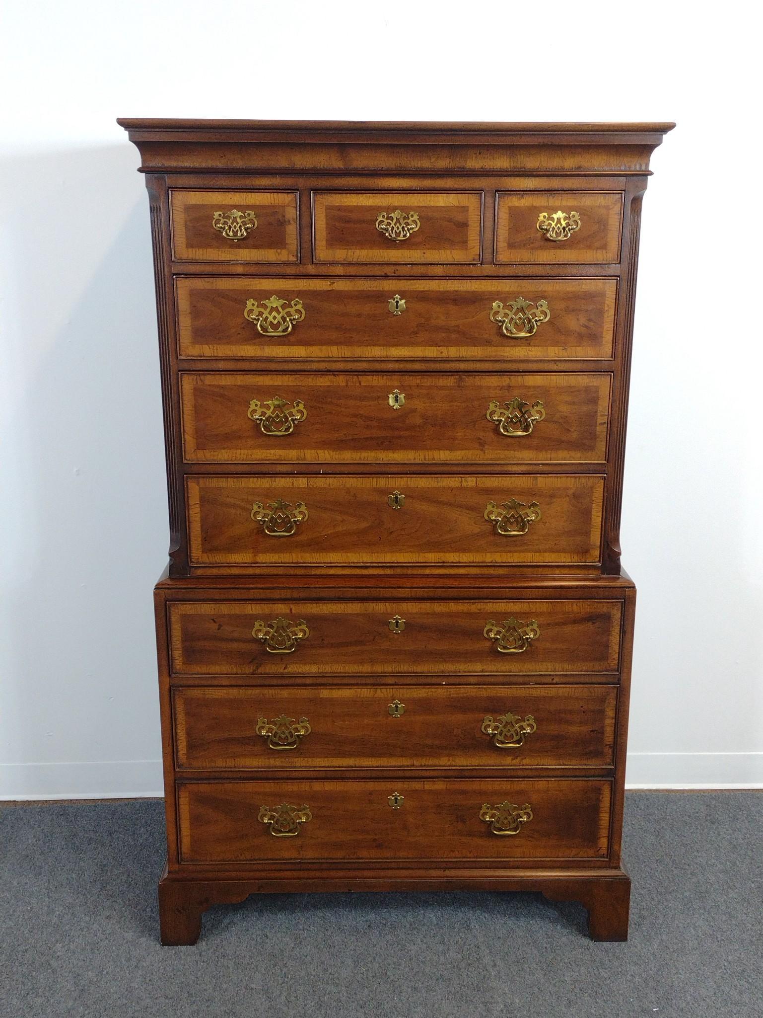 Henredon Tall Chest on Chest and Nightstand